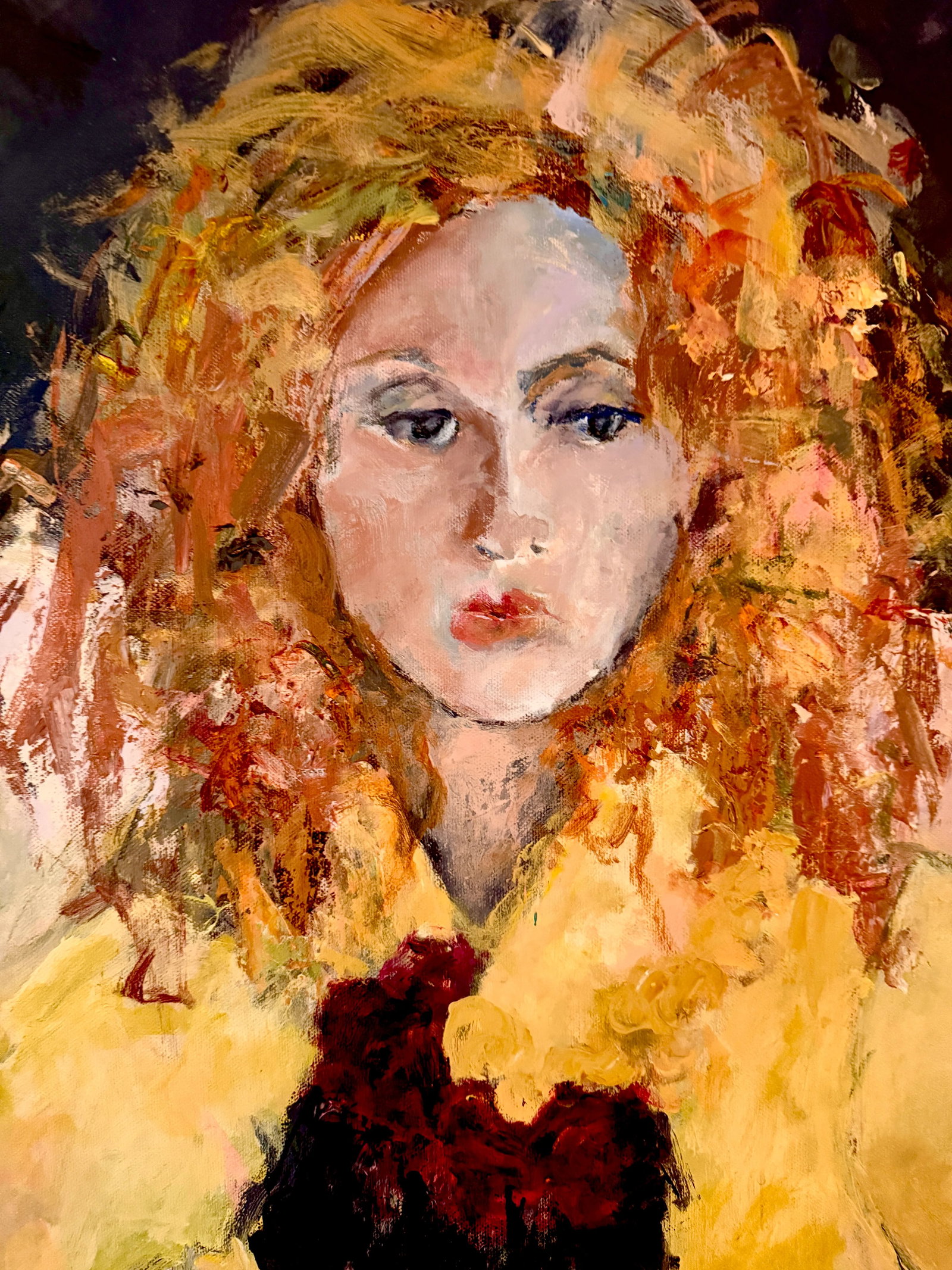 "The Yellow Dress" Original Painting by Sandy Welch - 2