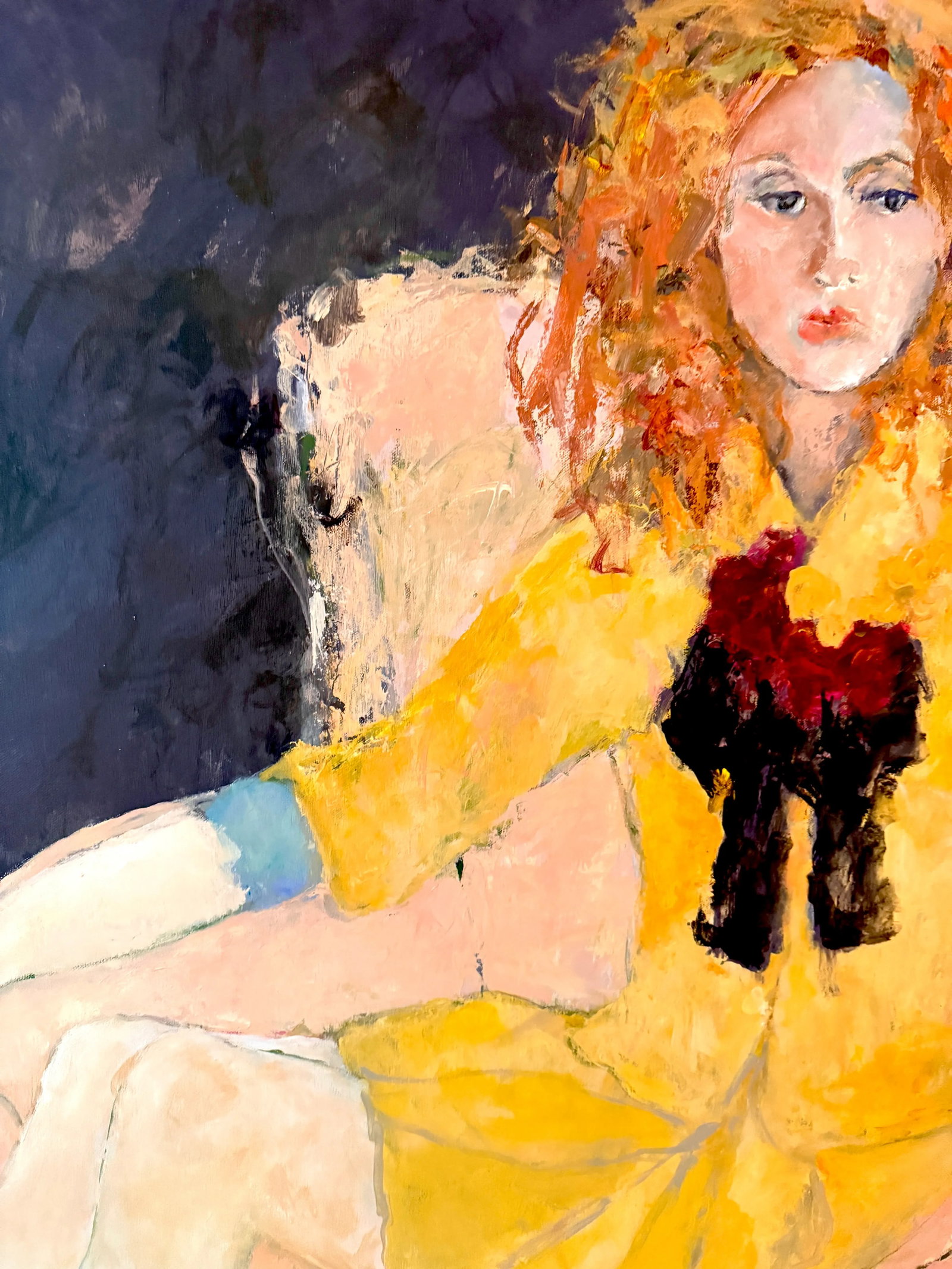 "The Yellow Dress" Original Painting by Sandy Welch - 3