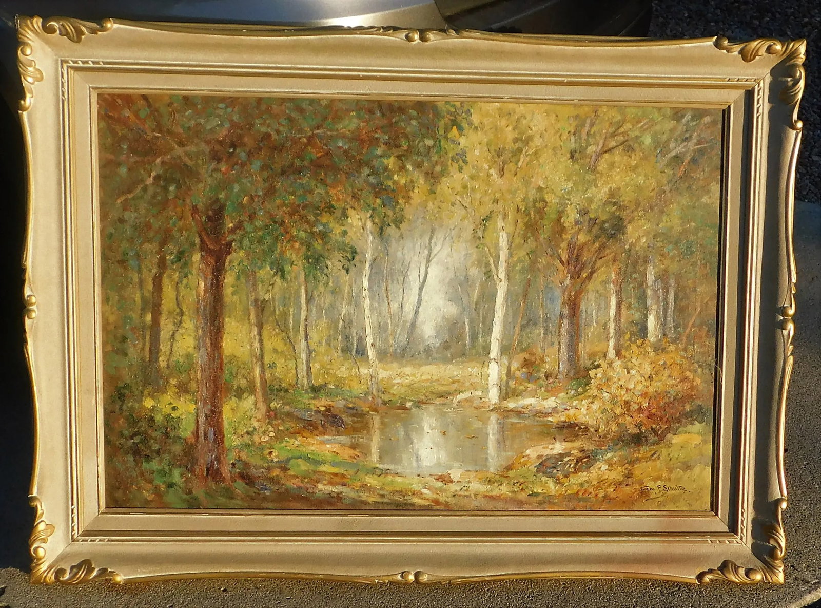 George Schultz, Early Illinois Artist, Oil/Canvas 24 X 36 - 6