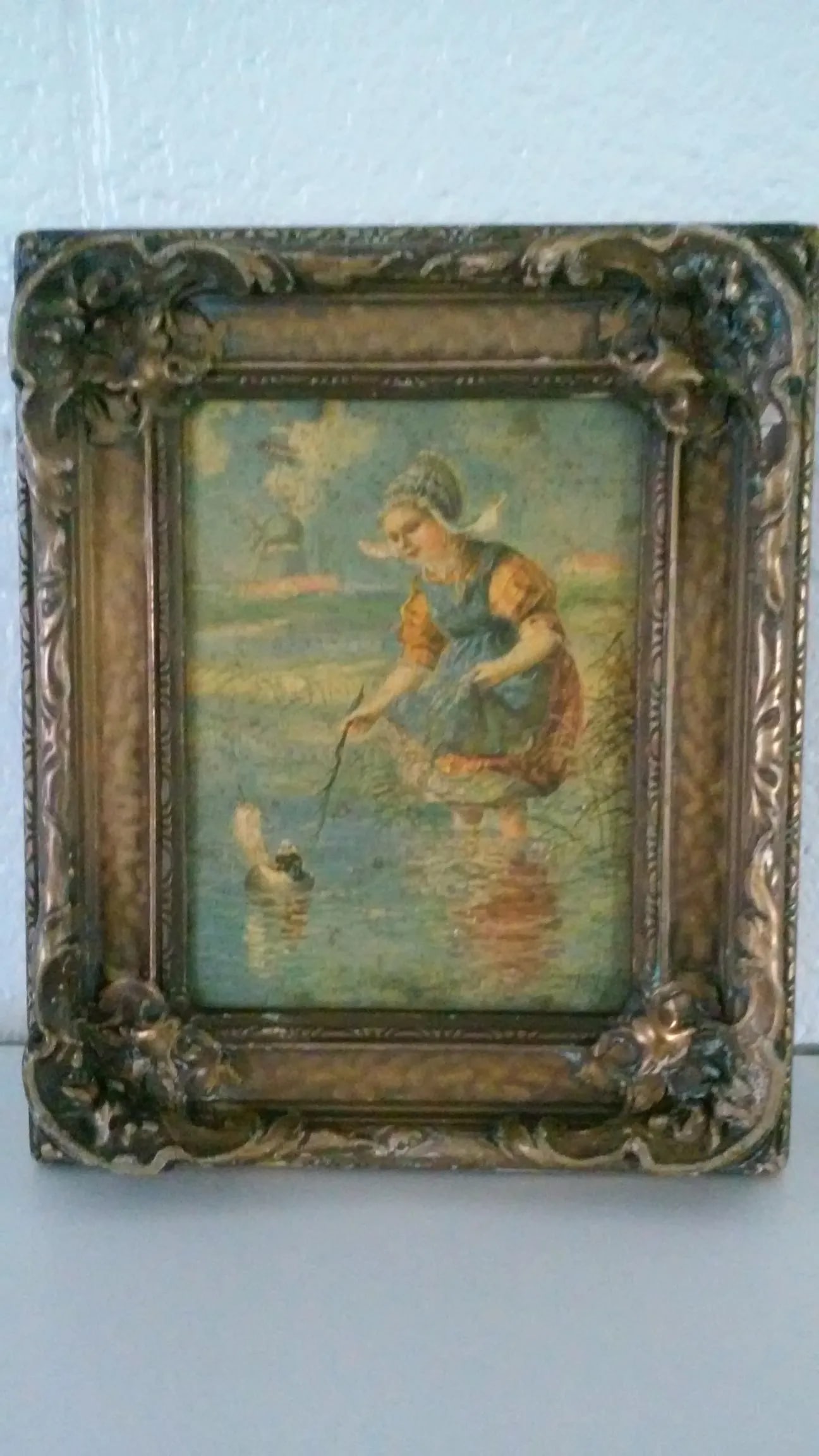 Late 19th Century Dutch Figurative Landscape Oil Painting by Francis William Van Vreeland, Framed - 3
