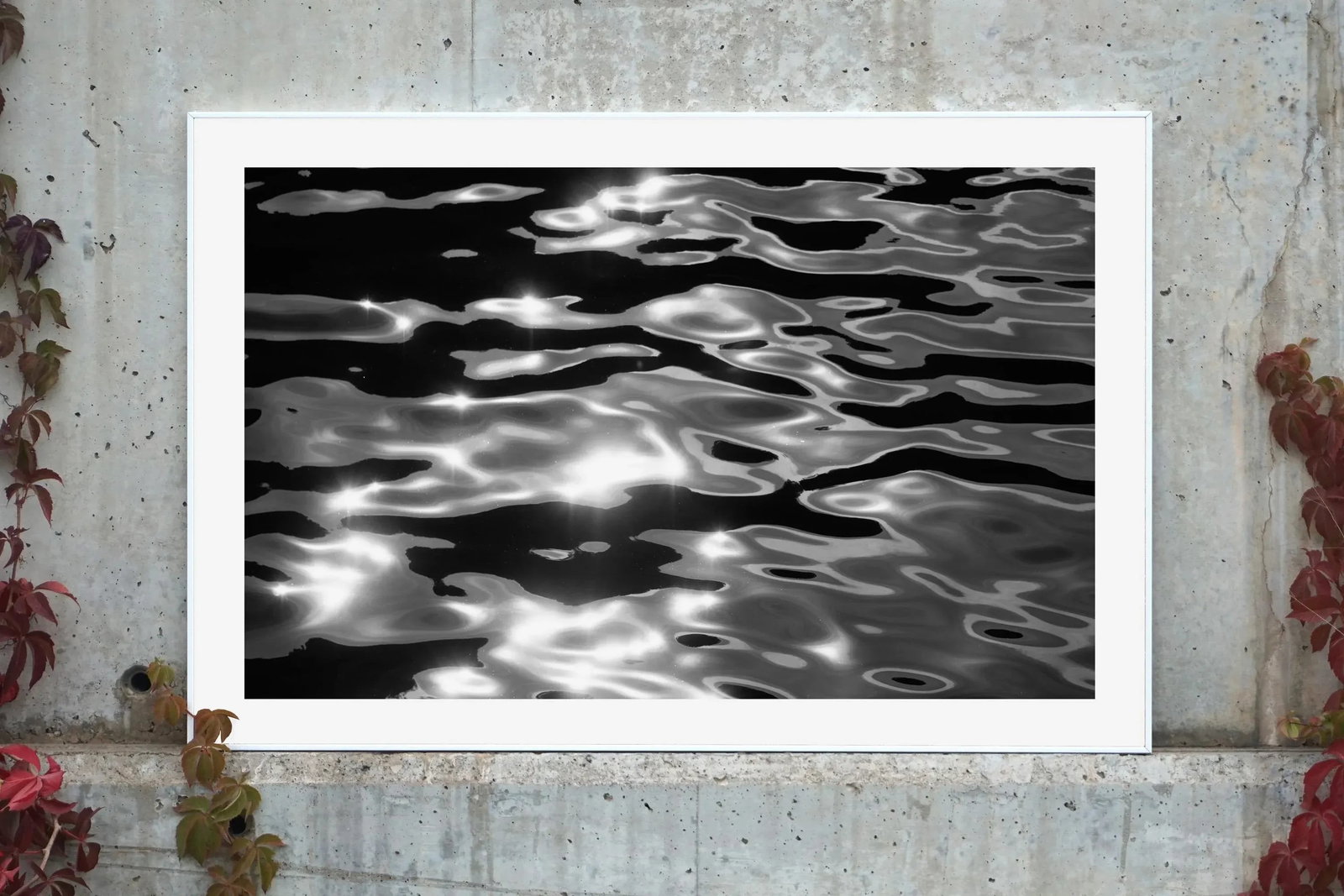 2021 "Reflections of Lido Island" Abstract Seascape Print - 2
