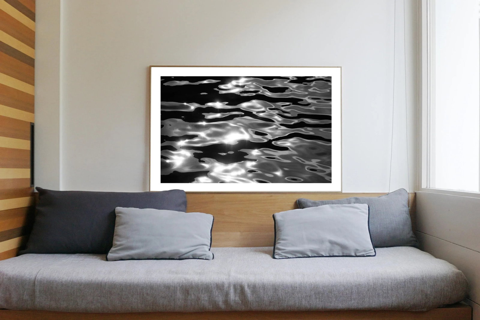 2021 "Reflections of Lido Island" Abstract Seascape Print - 3
