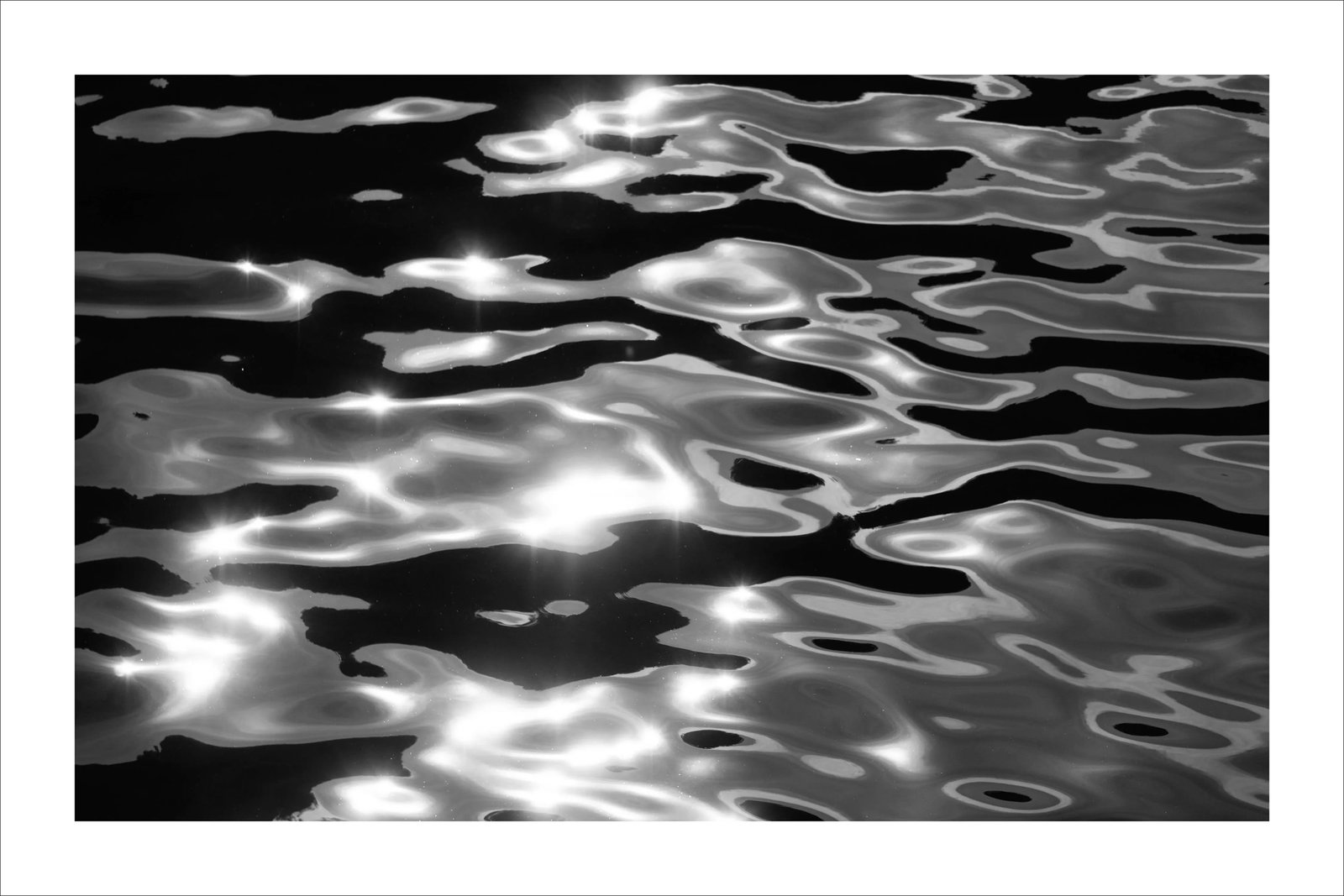 2021 "Reflections of Lido Island" Abstract Seascape Print - 9