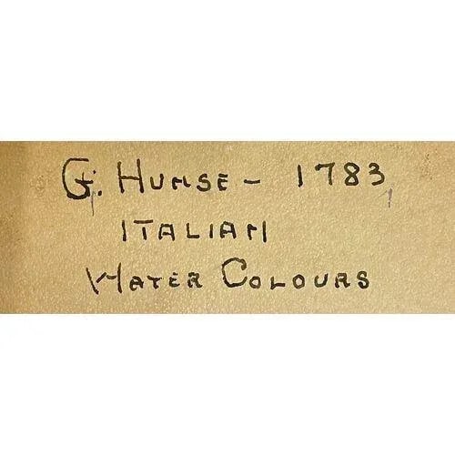 18th C Italian Watercolor of a Bagpiper - 6