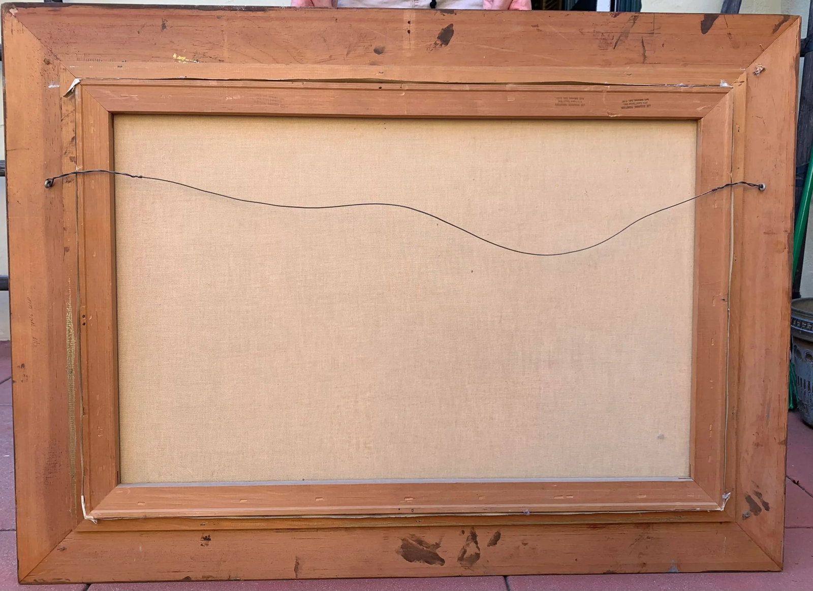 1960s Vintage Landscape Acrylic on Canvas in Wood Frame - 2