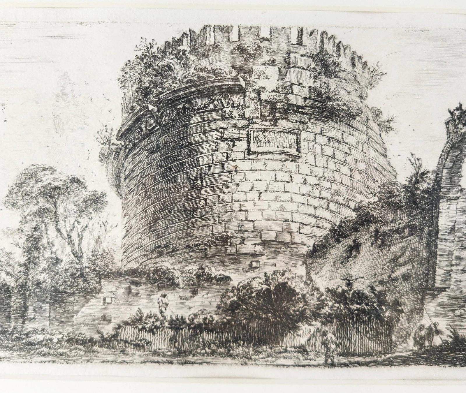 Mid 18th Century Architectural Italian Copper Plate Engraving by Giovanni Battista Piranesi, Framed - 4
