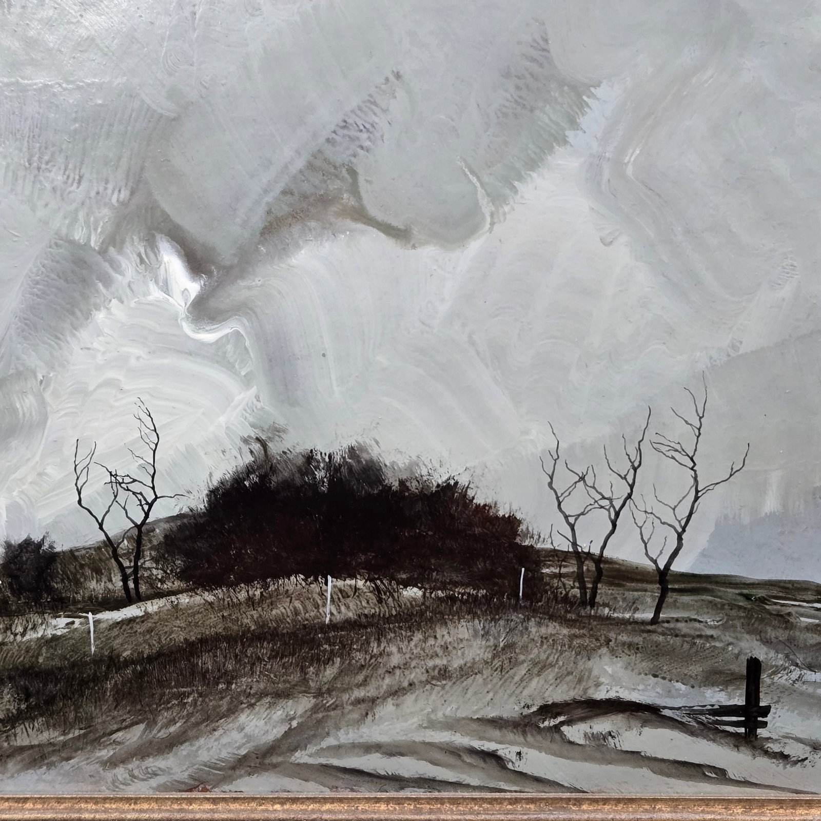 Mid 20th Century Field Landscape Painting by Don Hornberger, Framed - 3