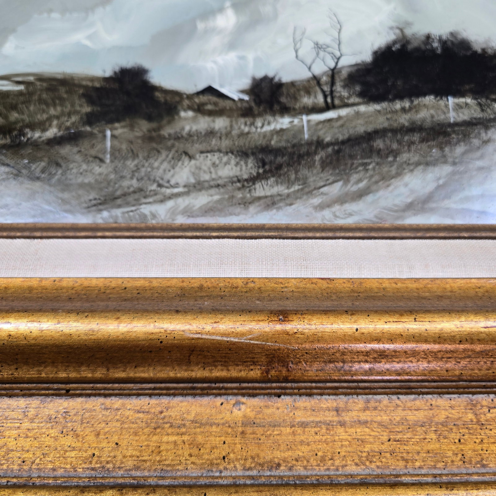 Mid 20th Century Field Landscape Painting by Don Hornberger, Framed - 7