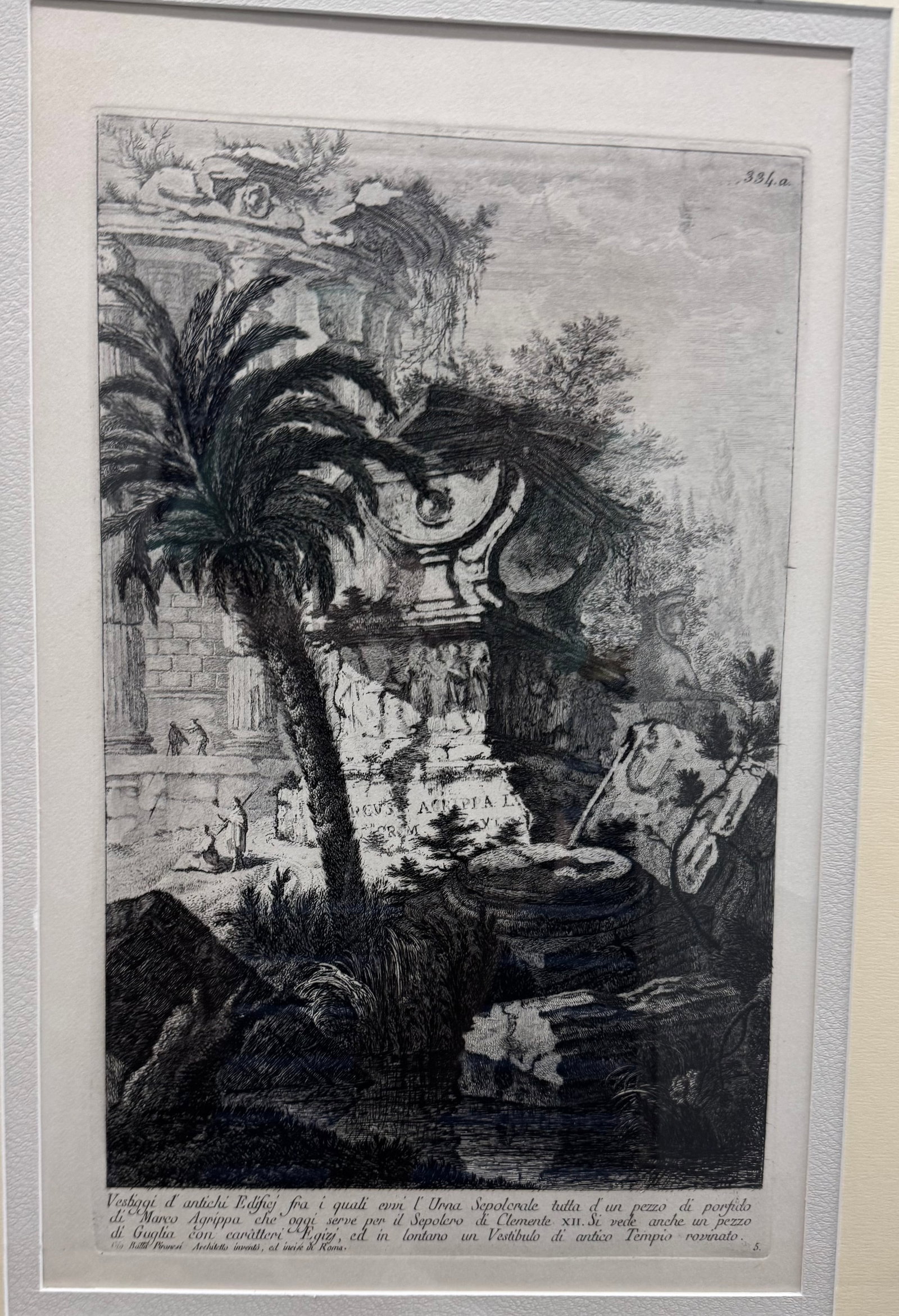 Piranesi, J. B. "Ancient Sepulchral of Marcus Agrippa", Etching C. 1770 - 2
