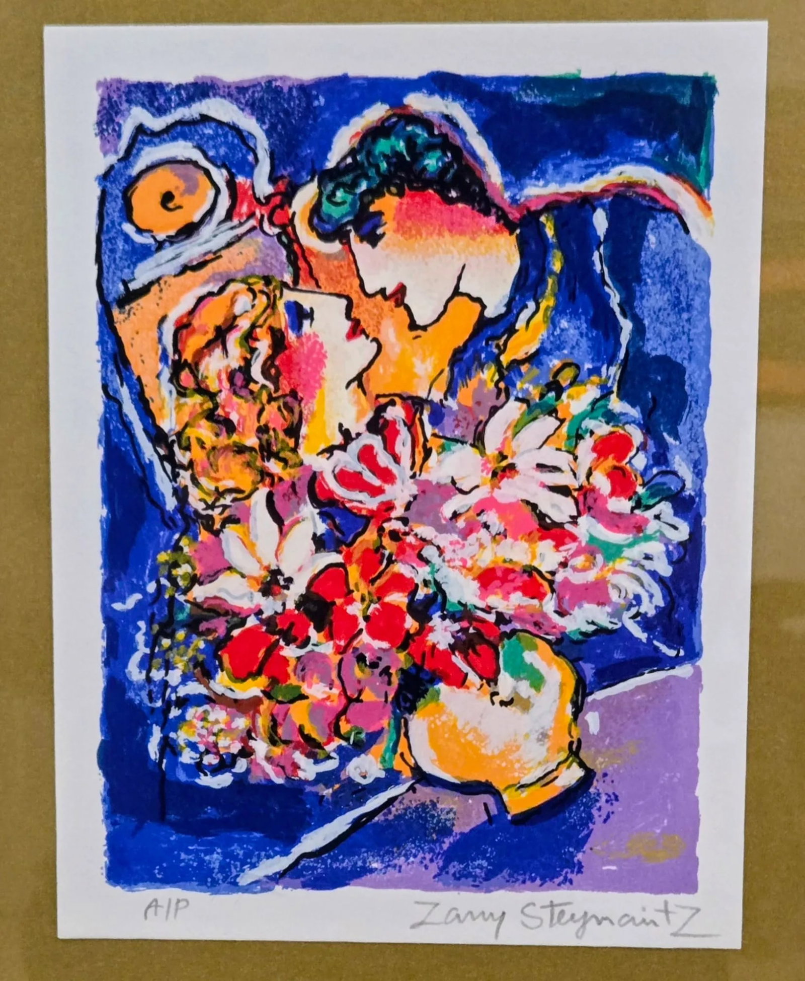 Zamy Steynovitz Hand-Embellished Expressionist Print, Framed and W/CoA - 2