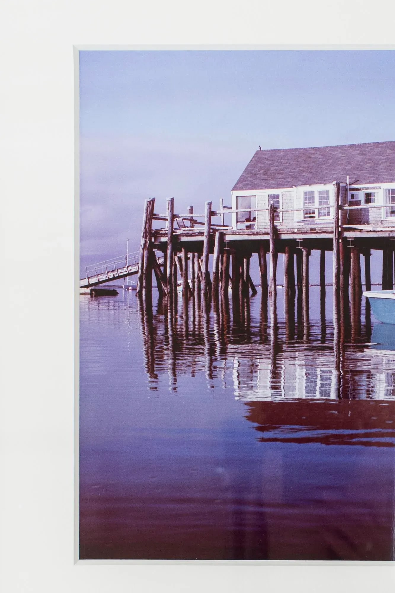 1990s "Captain Jack's Wharf" Nautical Photographic Print, Framed - 2