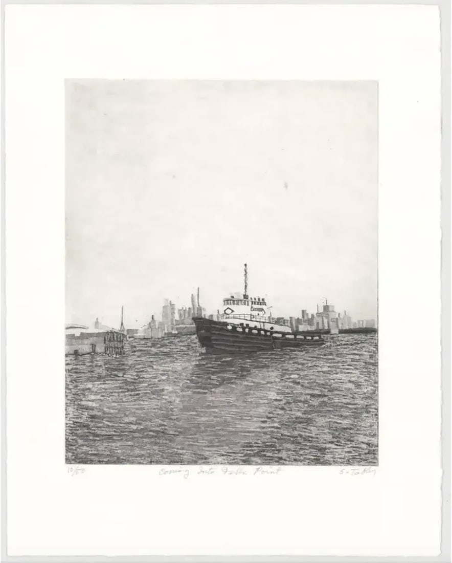 1993 Shirley Tabler Fells Point Baltimore Etching - 2