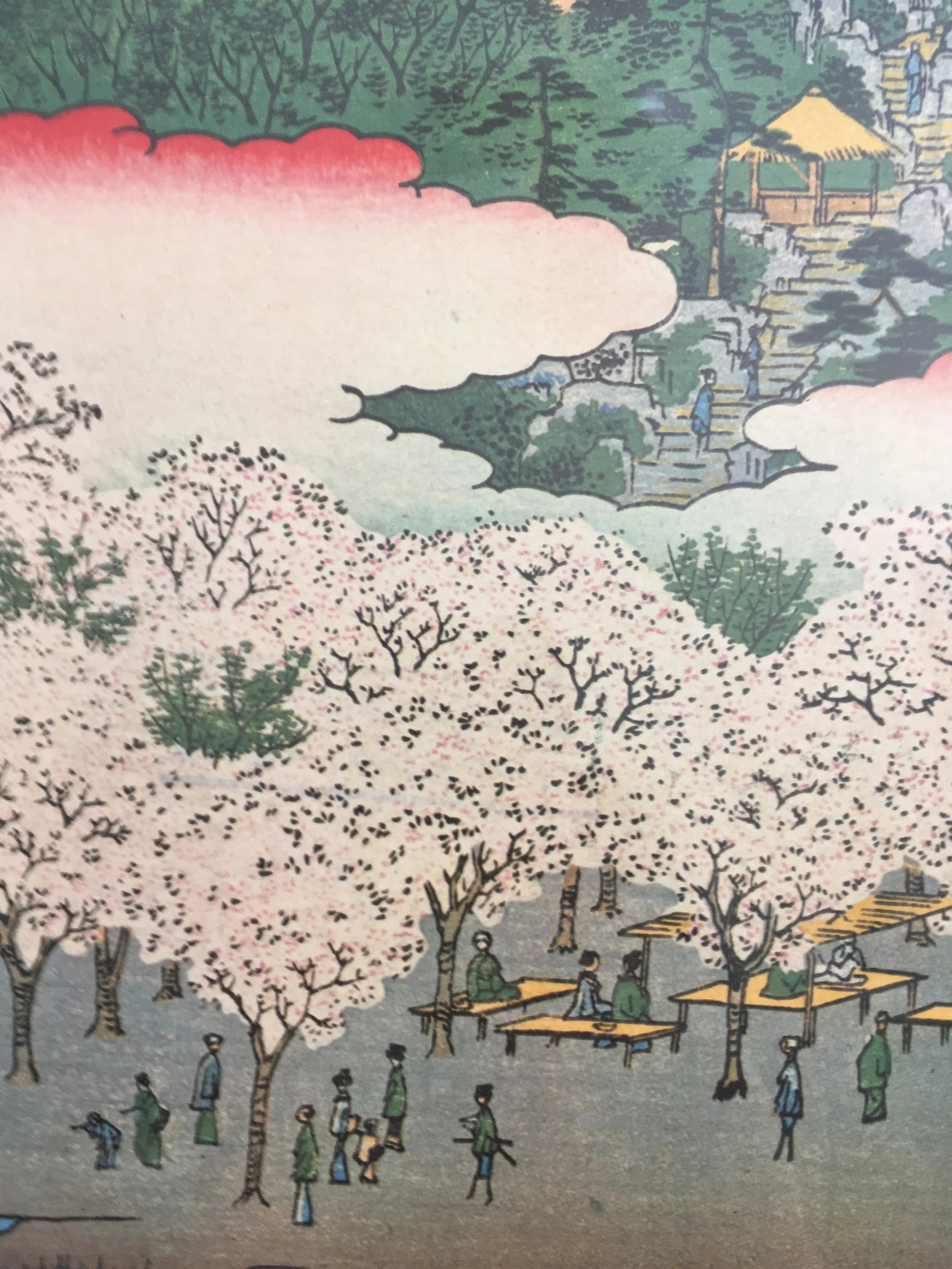 1950s "Edo Hyakkei, Sendagi-Dangozaka-Hanayashiki" Japanese Reproduction Print After Utagawa Hiroshi - 11