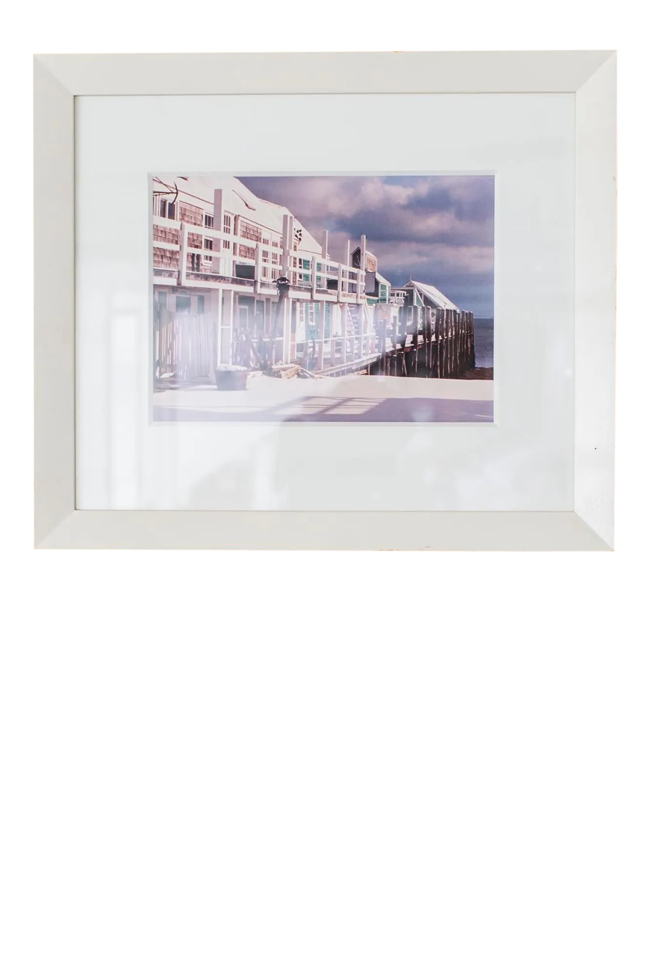 Late 20th Century "Capt. Jack's Wharf" Nautical Photograph Print, Framed: A photographic print of Captain Jack's Wharf in Provincetown, Massachusetts Condition: Alterations: Original Condition Unaltered Imperfections: Some Imperfections Condition Notes: Like New Origin:
