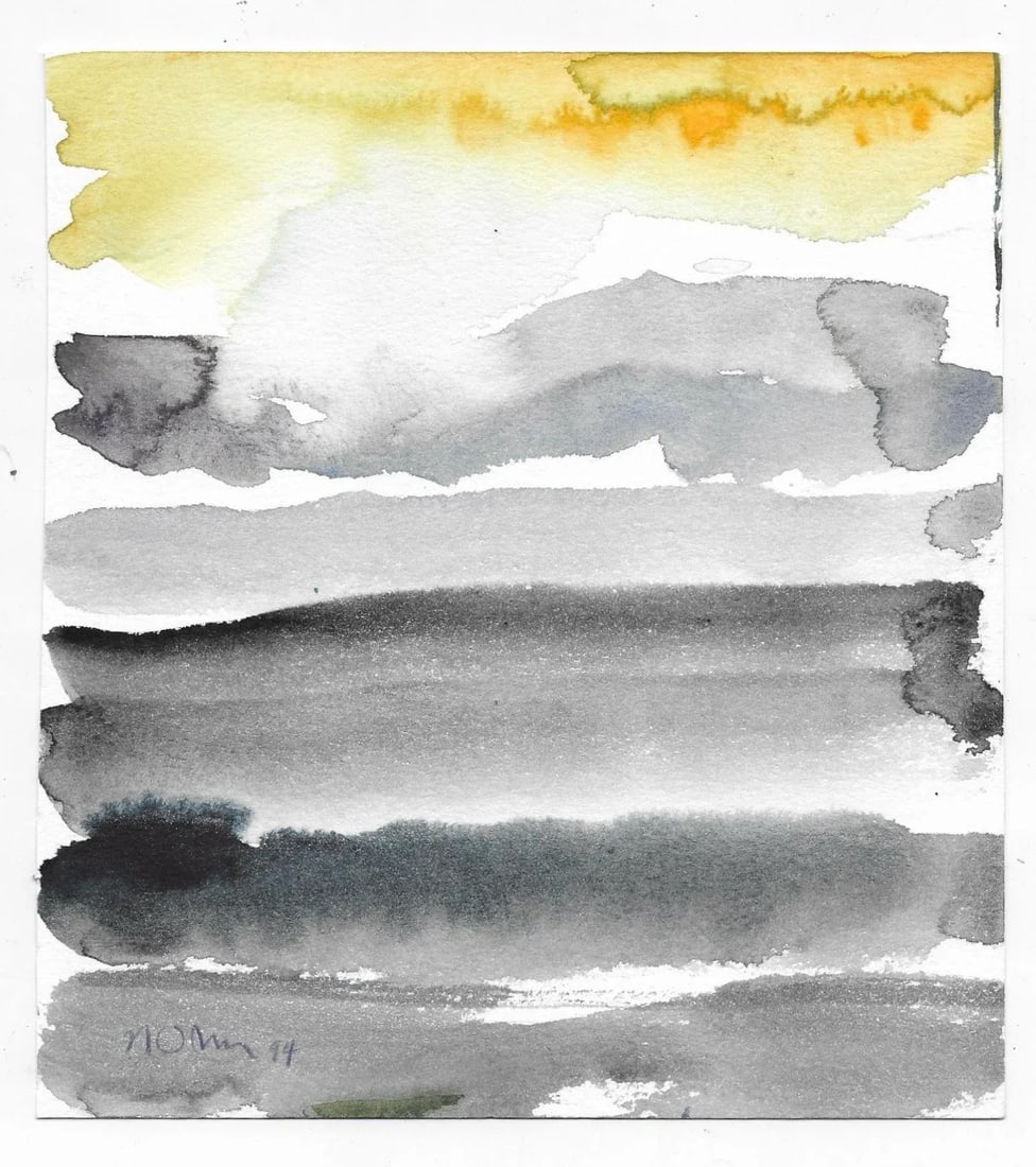 1994 Norbert Voelkel Abstract Sunrise Painting - 2