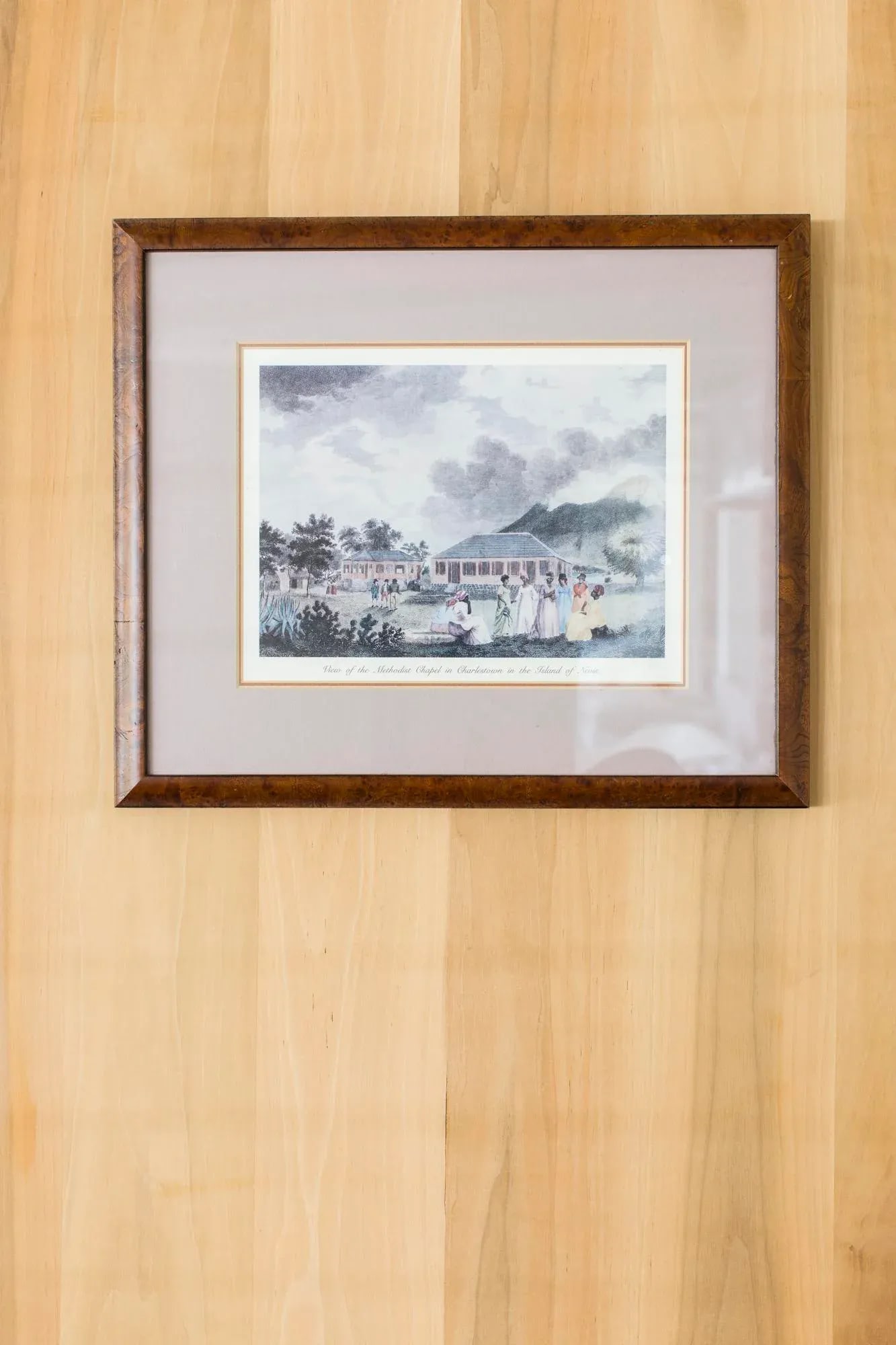 1990s "Methodist Chapel in Charlestown" Architectural Reproduction Print, Framed - 4