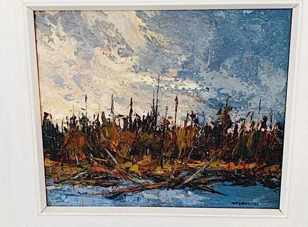 Mid 20th Century Winter Landscape Oil Paintings by W.E. Griffiths, Framed - Set of 4 - 3