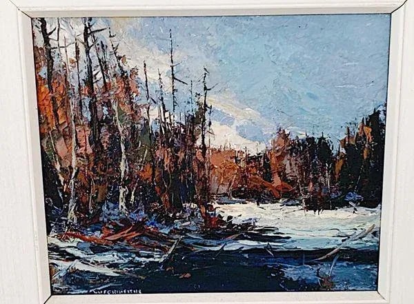 Mid 20th Century Winter Landscape Oil Paintings by W.E. Griffiths, Framed - Set of 4 - 4
