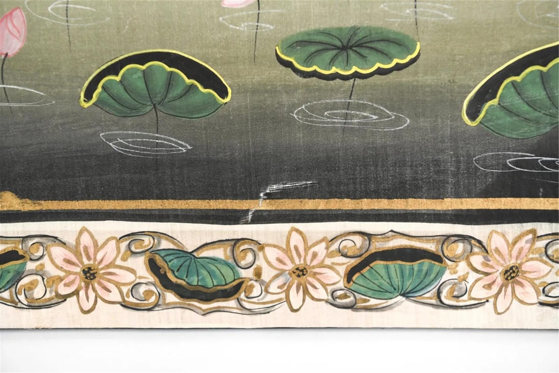 Mid-20th Century Indian Hand-Painted Silk Tapestry - 4