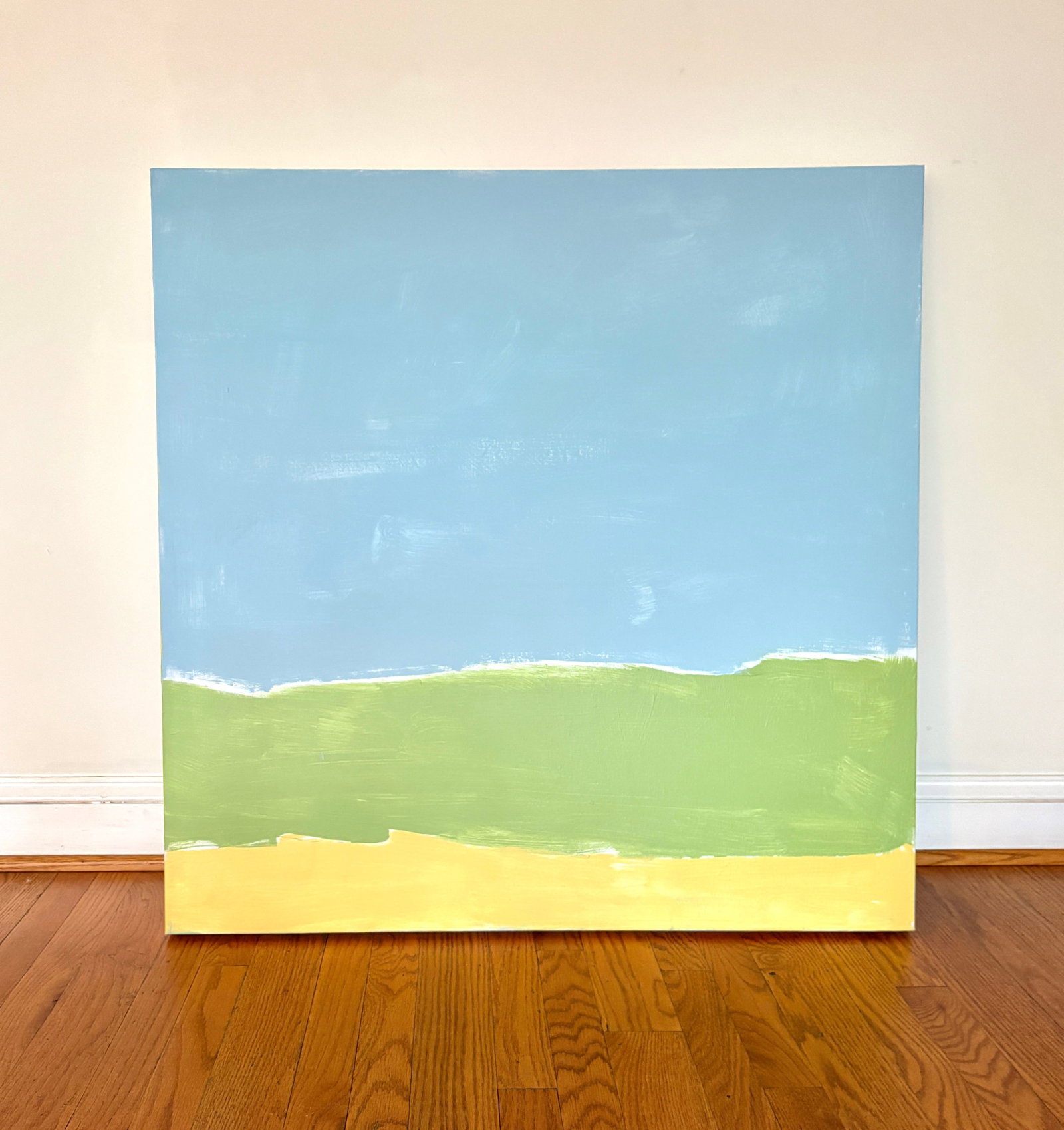Sarah Trundle, Contemporary Abstract Landscape Painting, "From Where I Sit" - 2