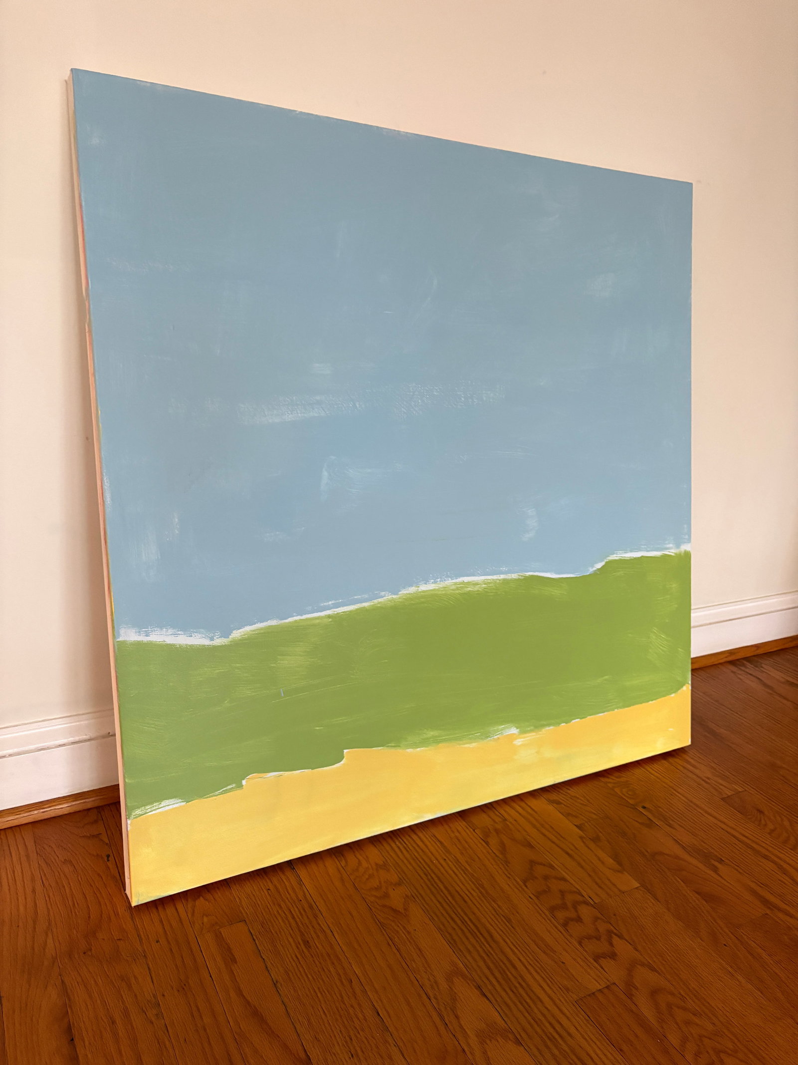 Sarah Trundle, Contemporary Abstract Landscape Painting, "From Where I Sit" - 3