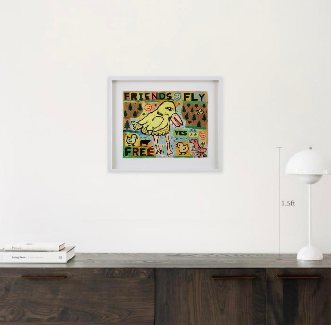 "Frequent Flyers" - Original, Mixed Media Collage Artwork by Brian McDonald - 4