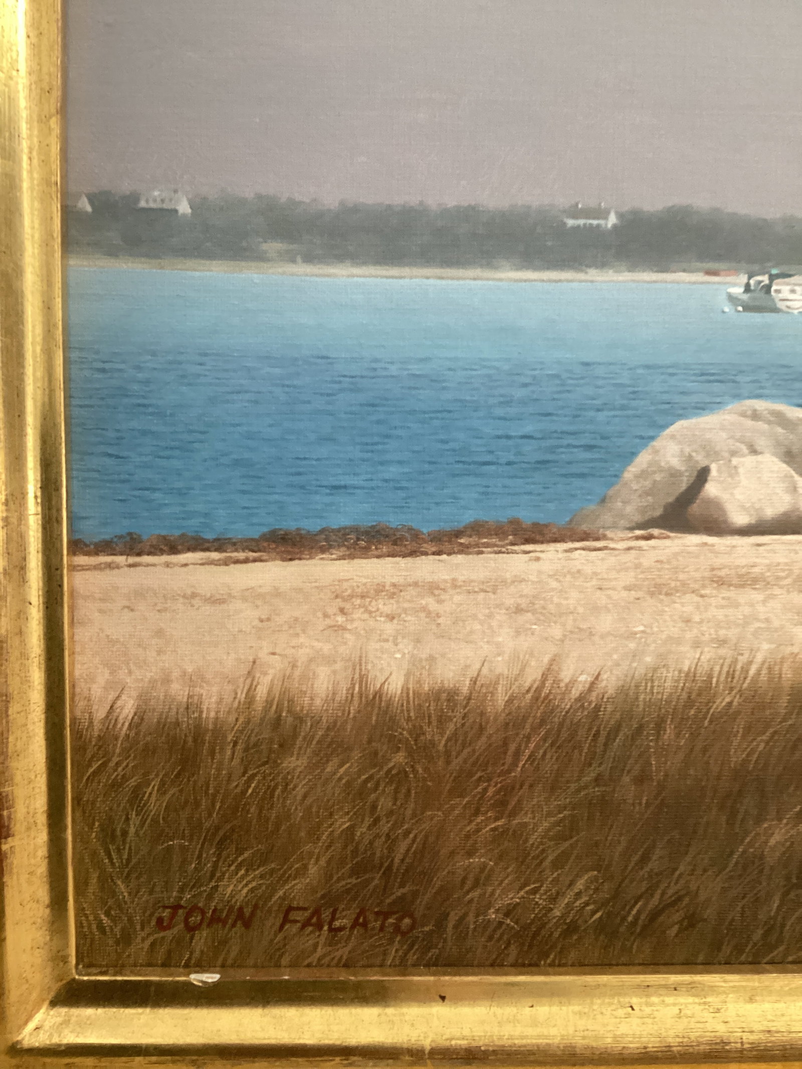 1990s 'Brant Point Afternoon'' (Nantucket Ma) Orig Signed Painting by John Falato - 2