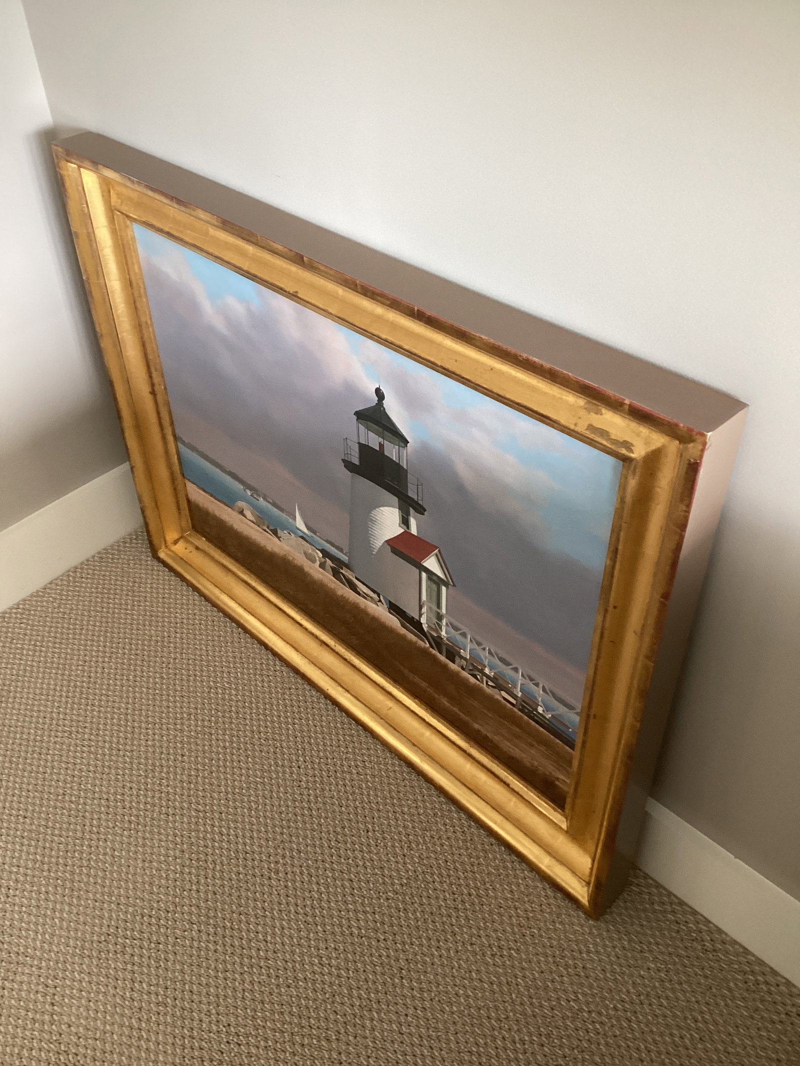 1990s 'Brant Point Afternoon'' (Nantucket Ma) Orig Signed Painting by John Falato - 3