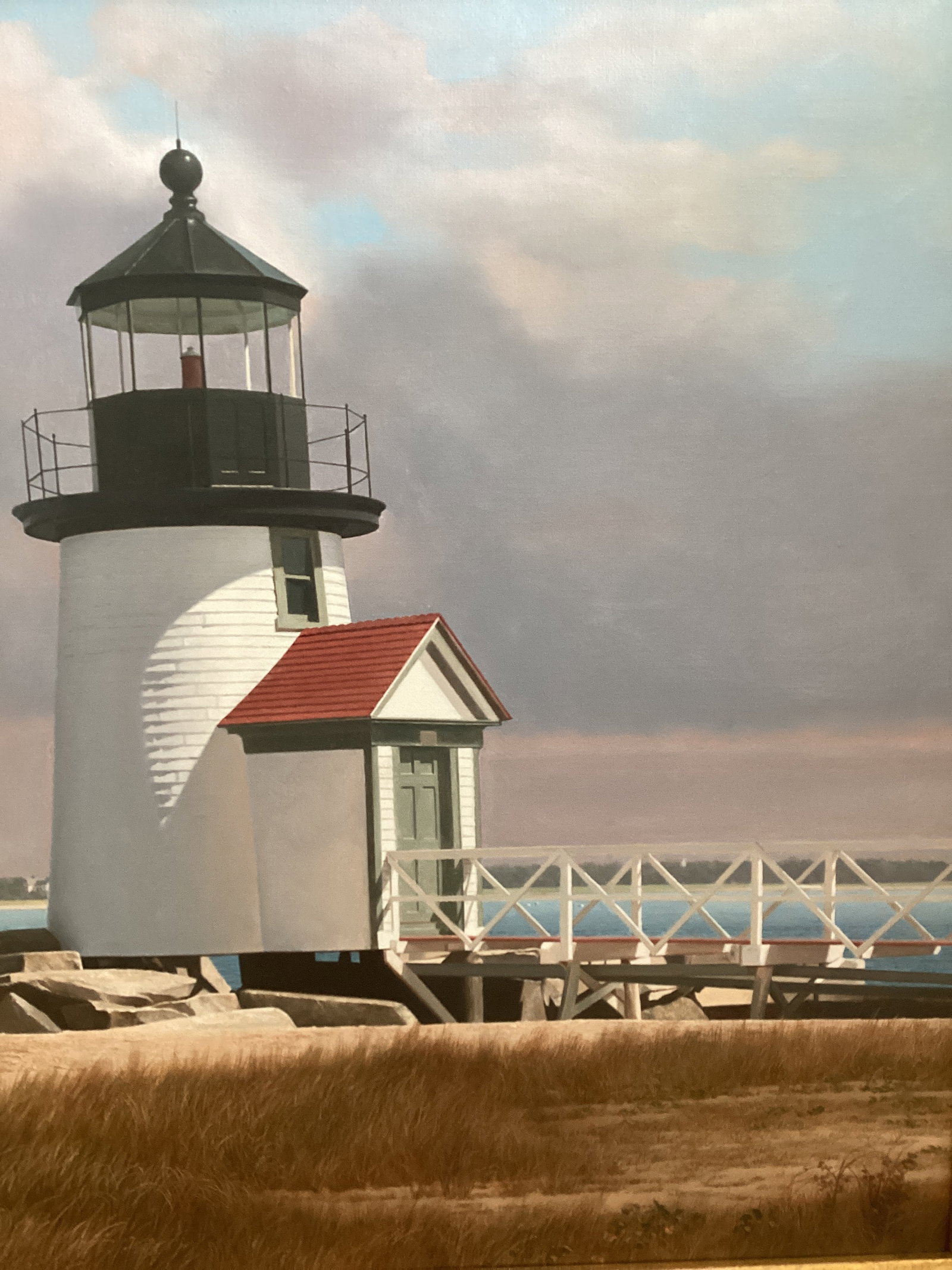 1990s 'Brant Point Afternoon'' (Nantucket Ma) Orig Signed Painting by John Falato - 5
