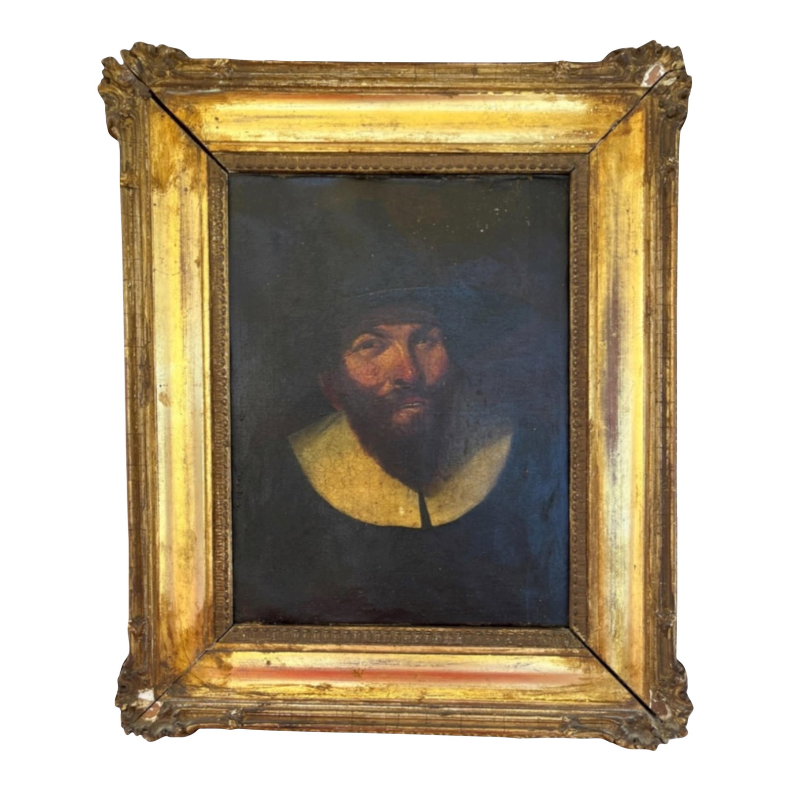17th Century Flemish Tronie Portrait Oil on Canvas. Monogrammed: 17th Century Flemish Tronie Portrait Oil on Canvas. Monogrammed The painting demonstrates the Flemish style executed in 16th/17th century portraiture. This bust-length portrait depicts a bearded
