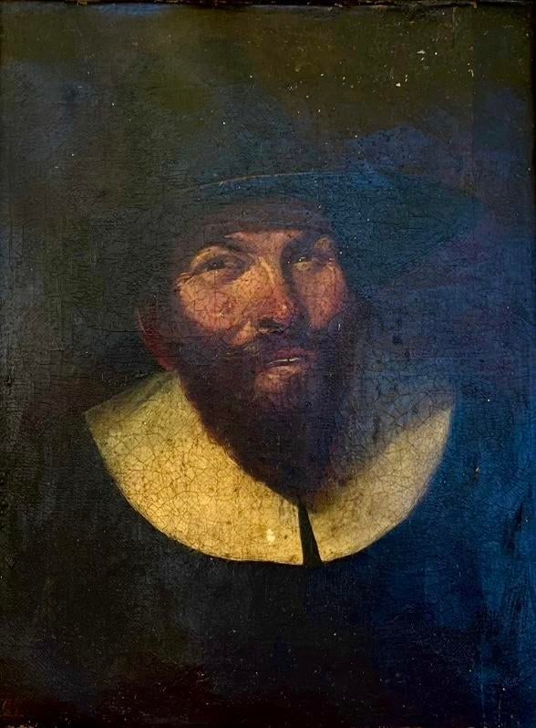 17th Century Flemish Tronie Portrait Oil on Canvas. Monogrammed - 5