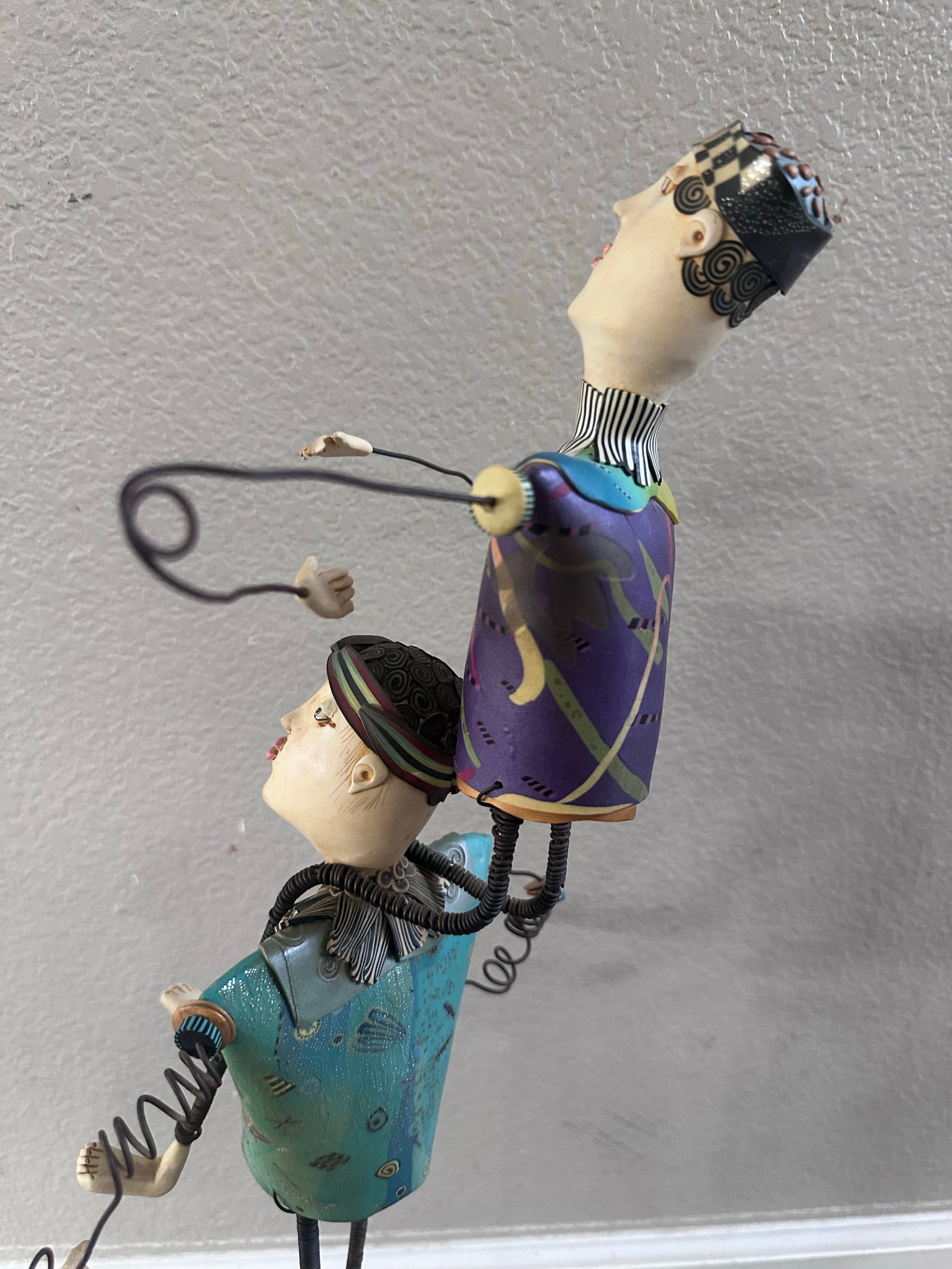 "Unicycle" - Laura Balombini Original Sculpture - Jesters Series (2005-2007) - Exhibition Piece - 2