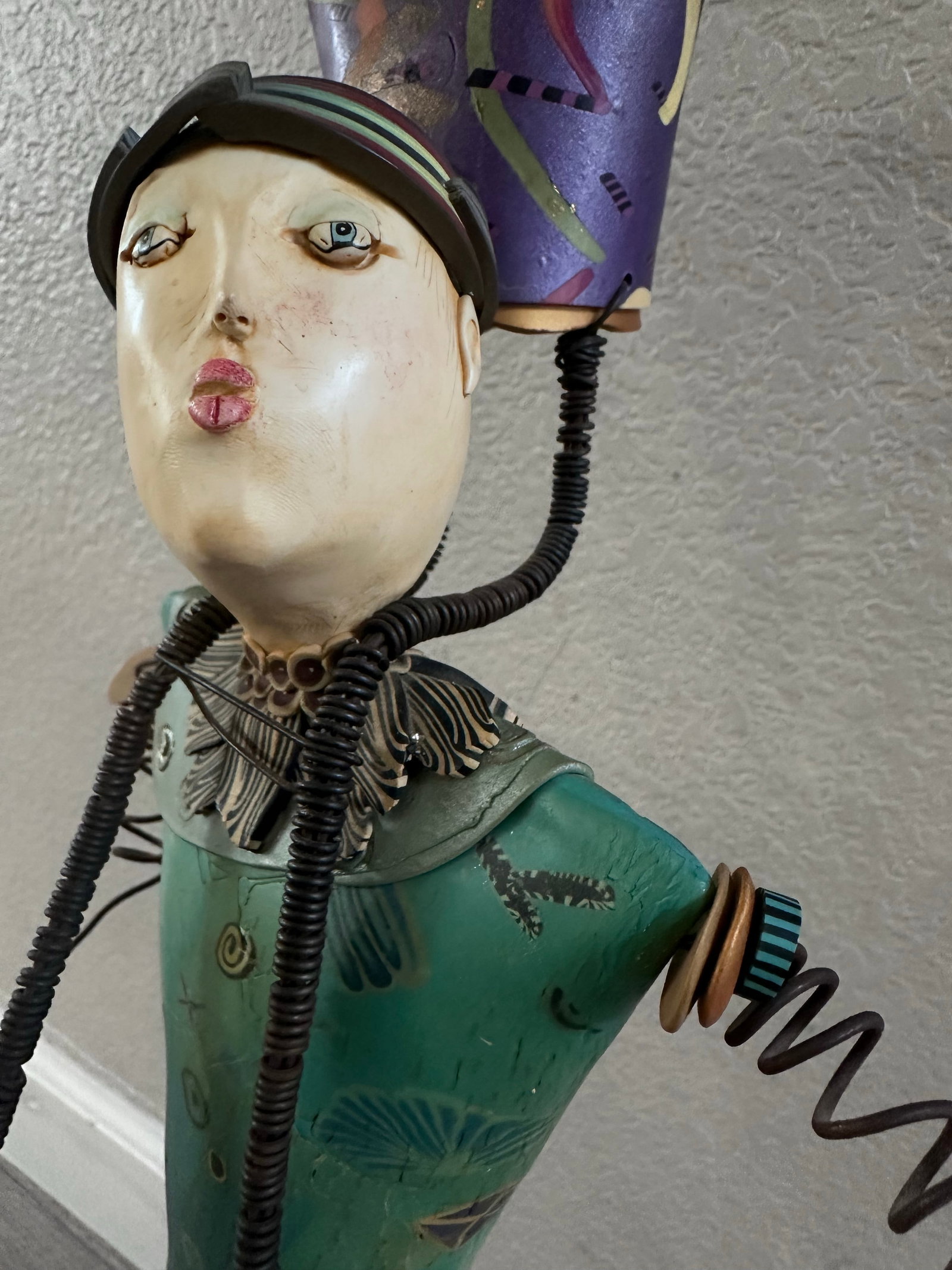 "Unicycle" - Laura Balombini Original Sculpture - Jesters Series (2005-2007) - Exhibition Piece - 3