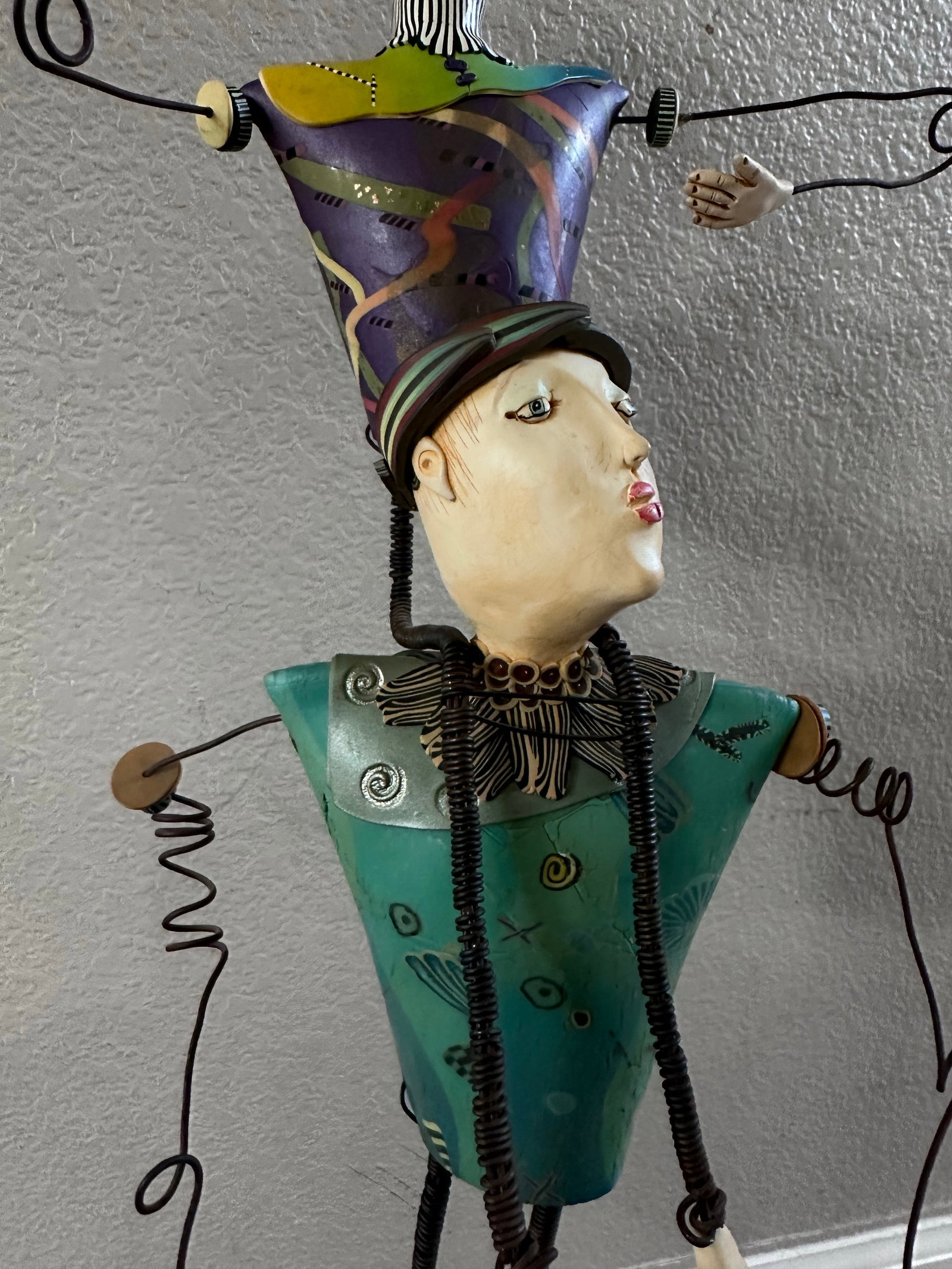 "Unicycle" - Laura Balombini Original Sculpture - Jesters Series (2005-2007) - Exhibition Piece - 4