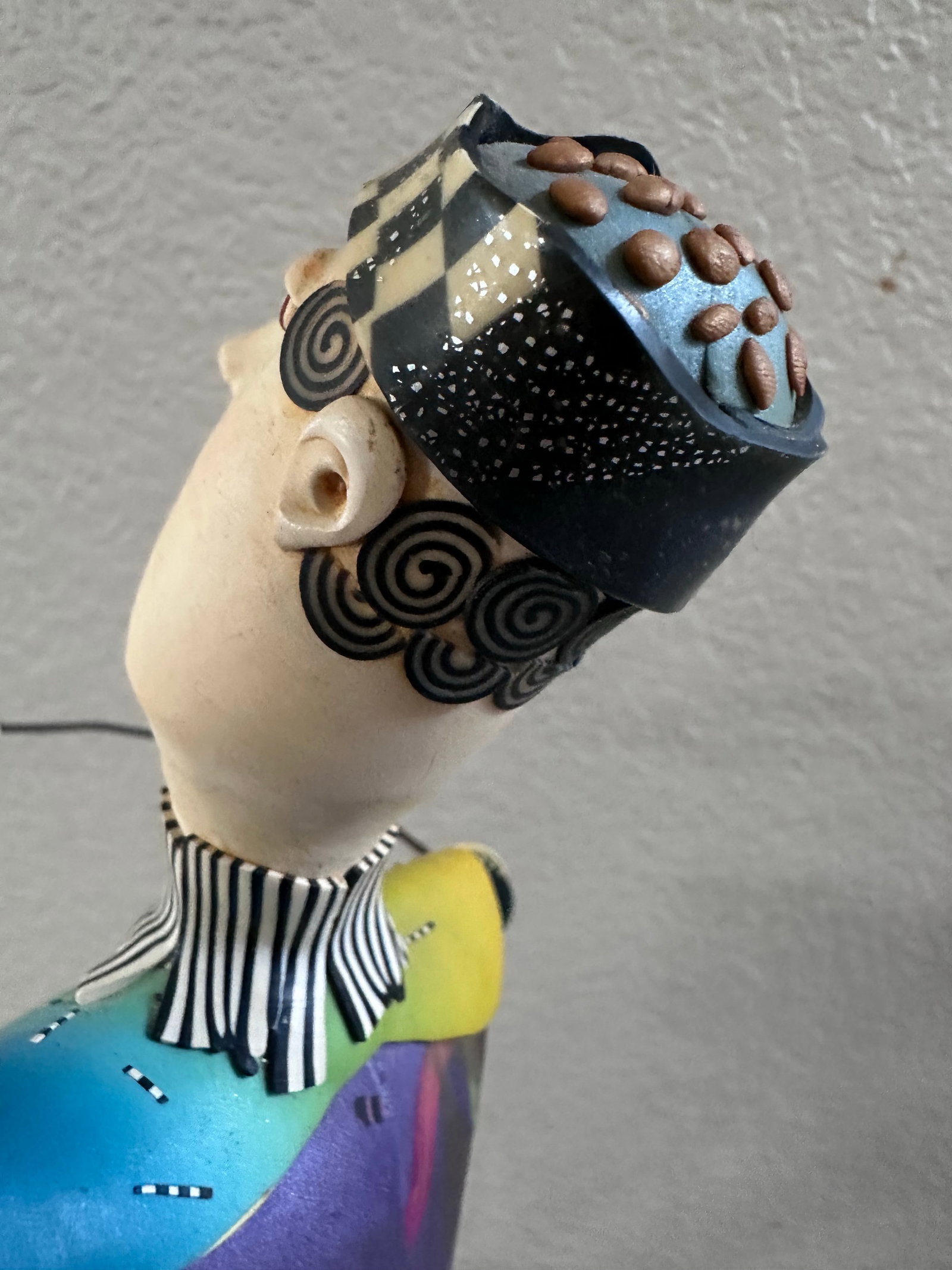 "Unicycle" - Laura Balombini Original Sculpture - Jesters Series (2005-2007) - Exhibition Piece - 5