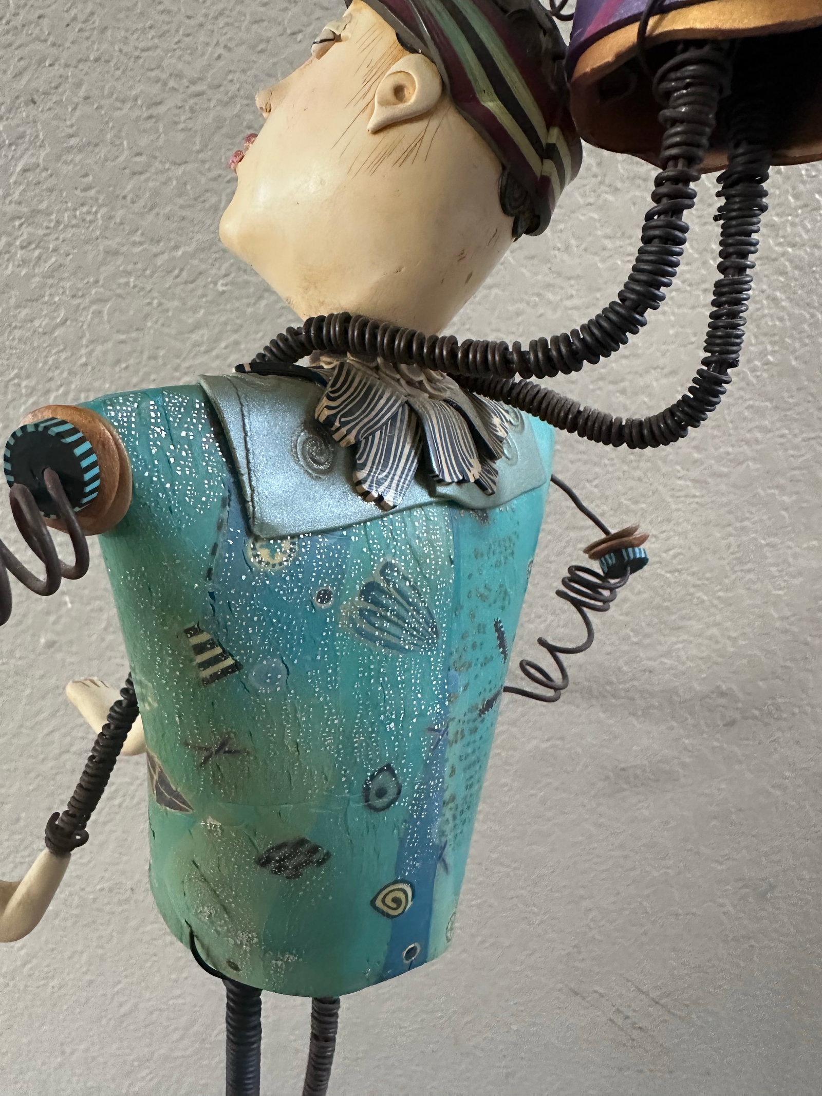 "Unicycle" - Laura Balombini Original Sculpture - Jesters Series (2005-2007) - Exhibition Piece - 6