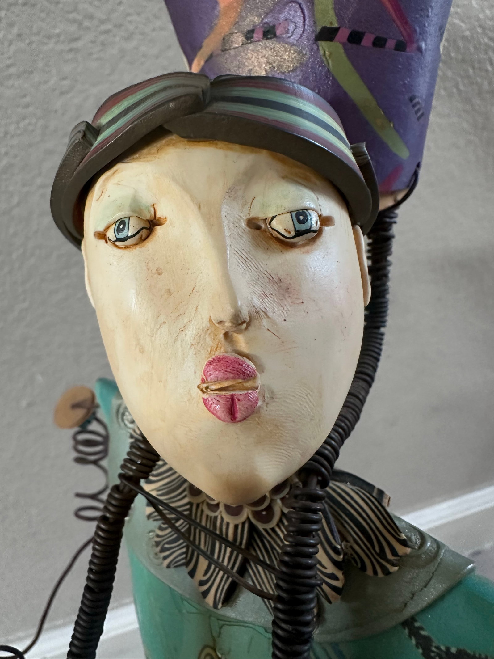 "Unicycle" - Laura Balombini Original Sculpture - Jesters Series (2005-2007) - Exhibition Piece - 9