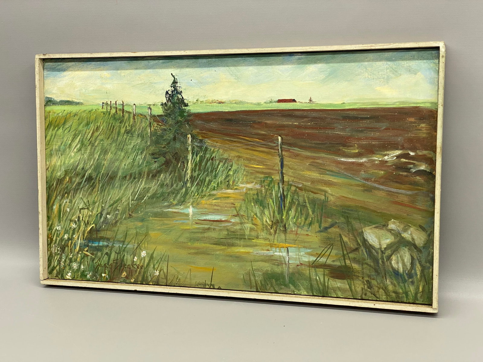 1960s Spring Plowing Martha's Vineyard Painting by Jean Spencer - 4