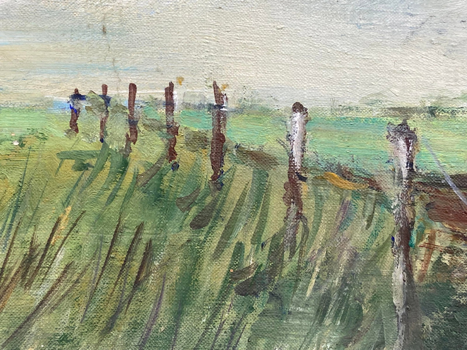 1960s Spring Plowing Martha's Vineyard Painting by Jean Spencer - 9