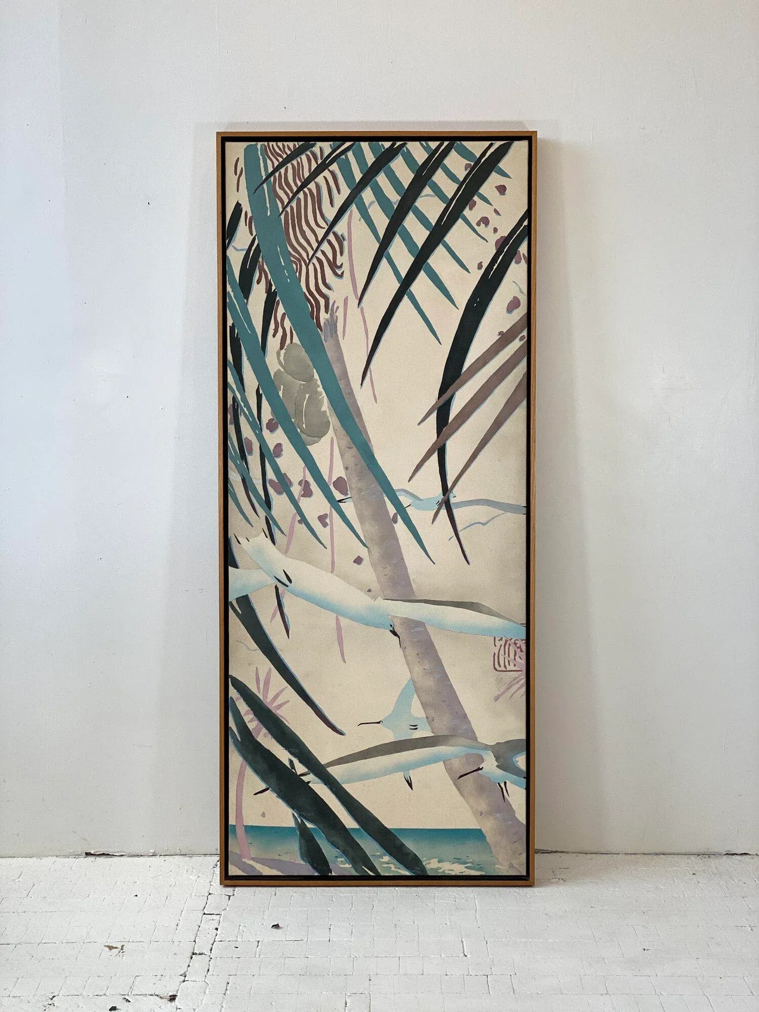 1980s Large Scale Seaside Paradise Painting - 2