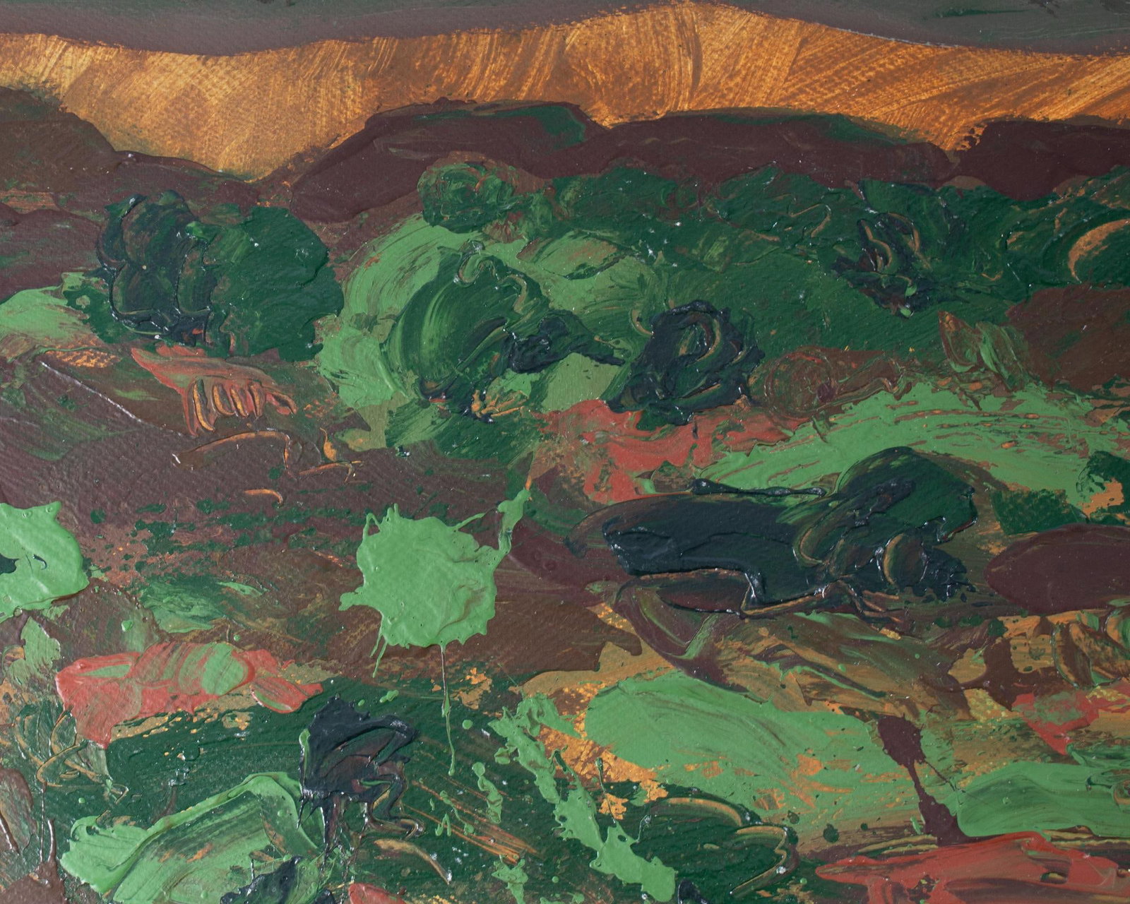 1980s Abstract Acrylic Landscape Painting by Harry Hilson - 2