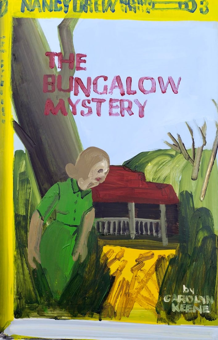 Framed Original Nancy Drew Inspired Painting on Paper - 2