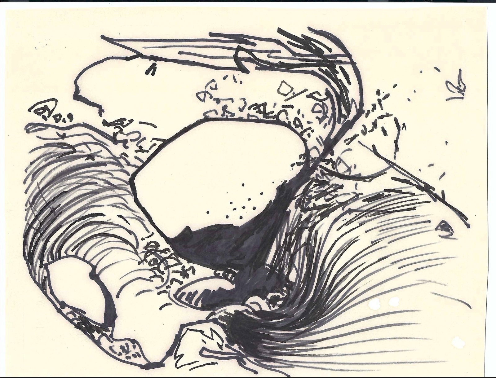 1950s Robert Angeloch Stream Drawing - 2