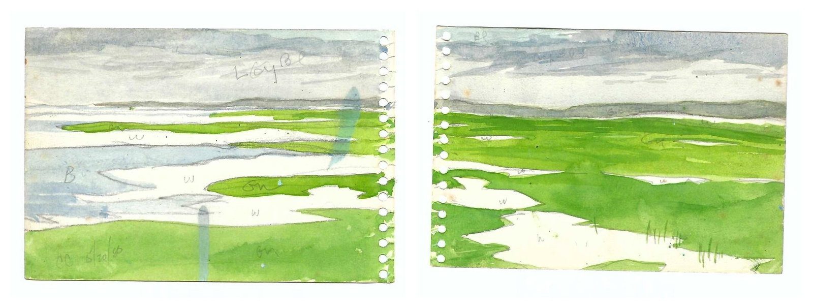 1970s Robert Angeloch Landscape Diptych - Set of Two - 4