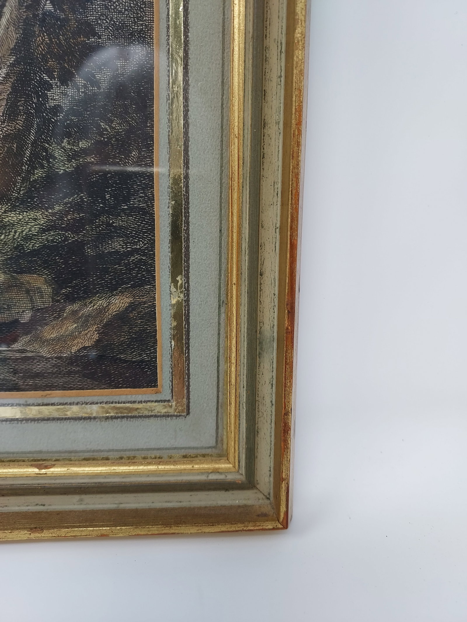 Late 18th Century Framed Colorized Engraving "Le Bain Trouble" by Marguerite Therese Maugein 18th Ce - 7