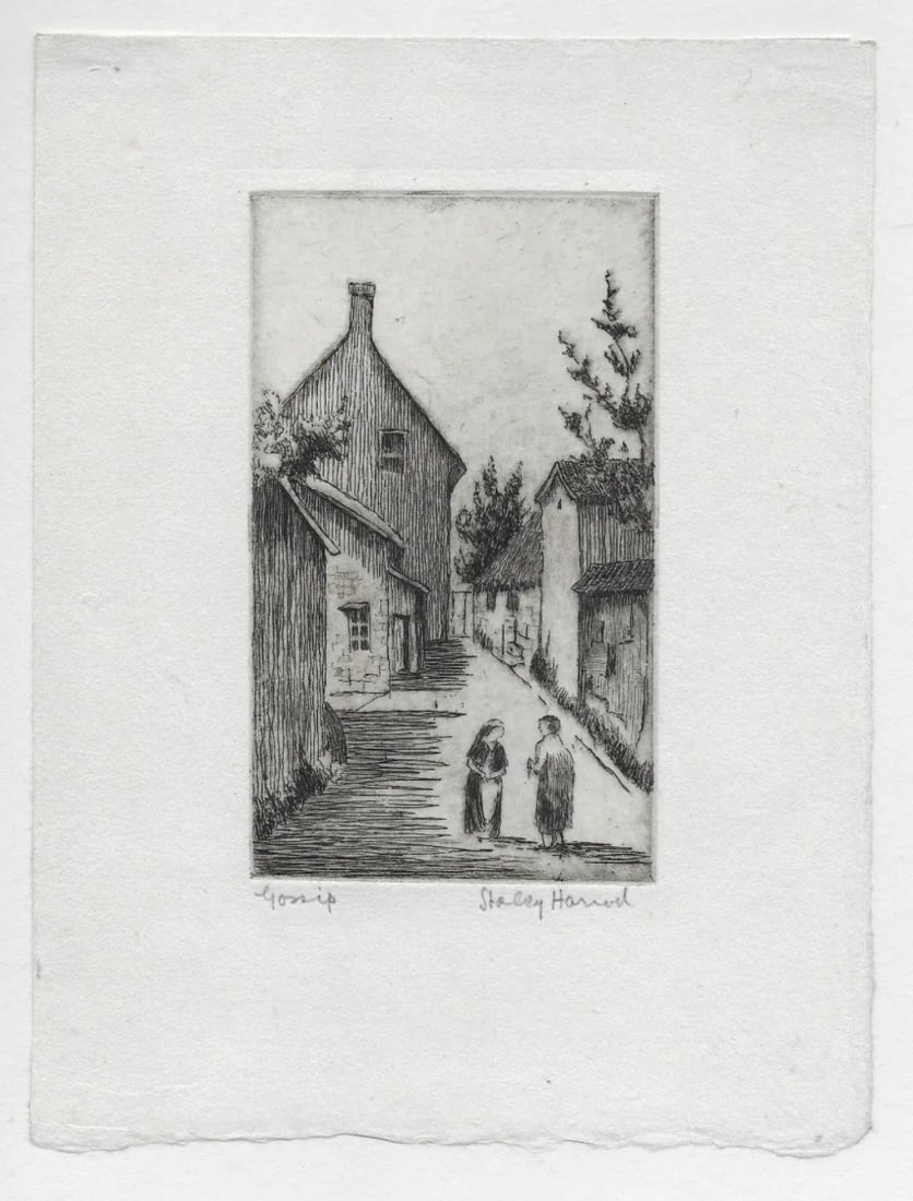 Stanley Harrod Gossip Etching - 2