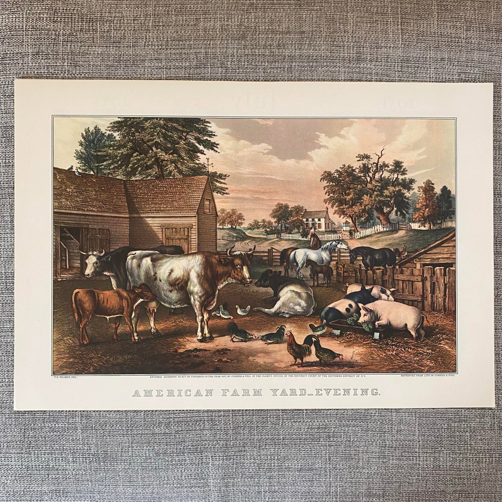 1951 Travelers Currier & Ives Framing Prints - Vintage Americana Art Set - Set of 12 - 3