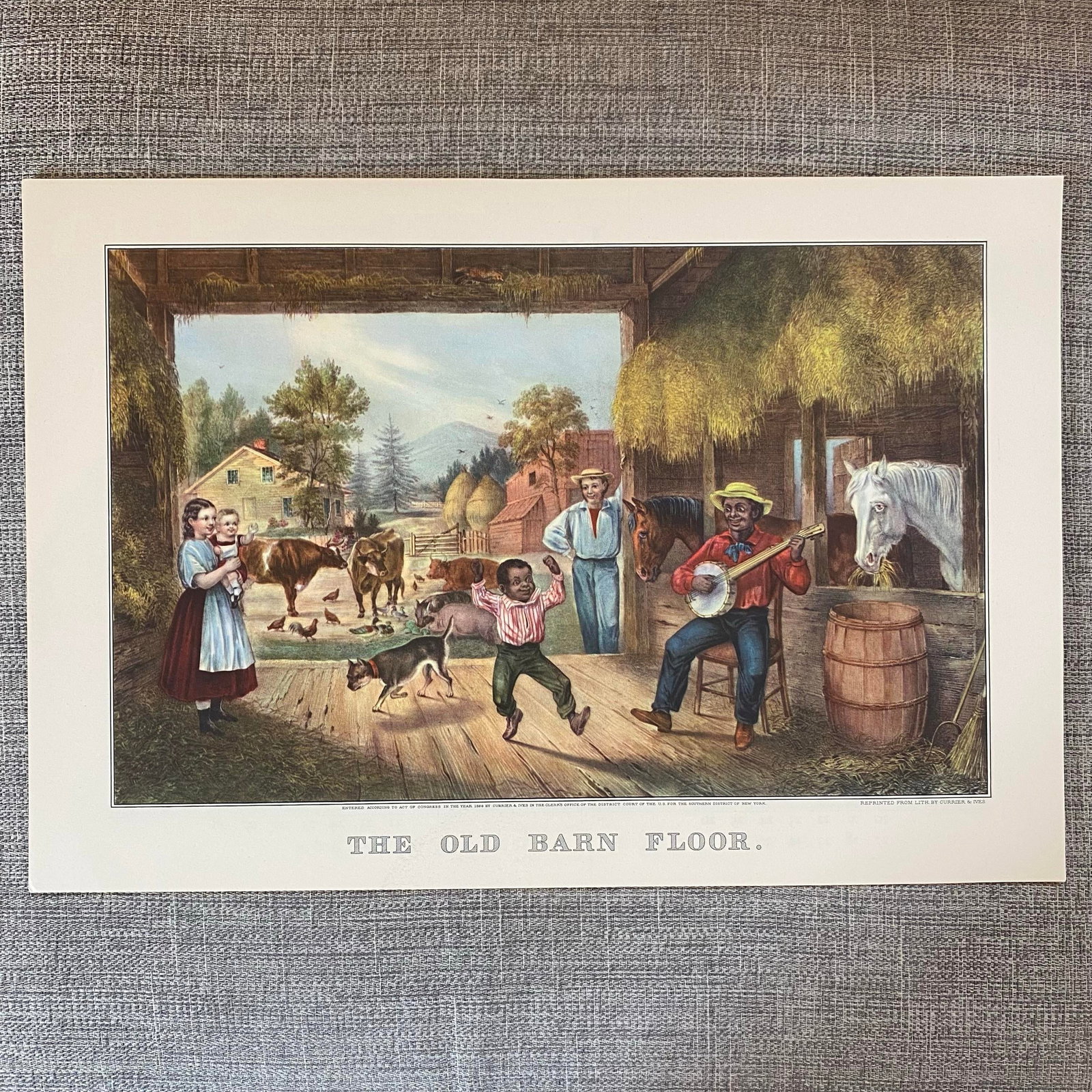 1951 Travelers Currier & Ives Framing Prints - Vintage Americana Art Set - Set of 12 - 7