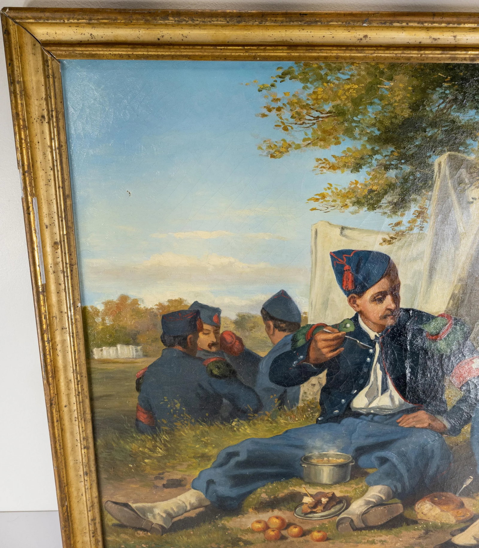 Oil on Canvas Painting of Franco-Prussian War by Auguste Bachelin - 2