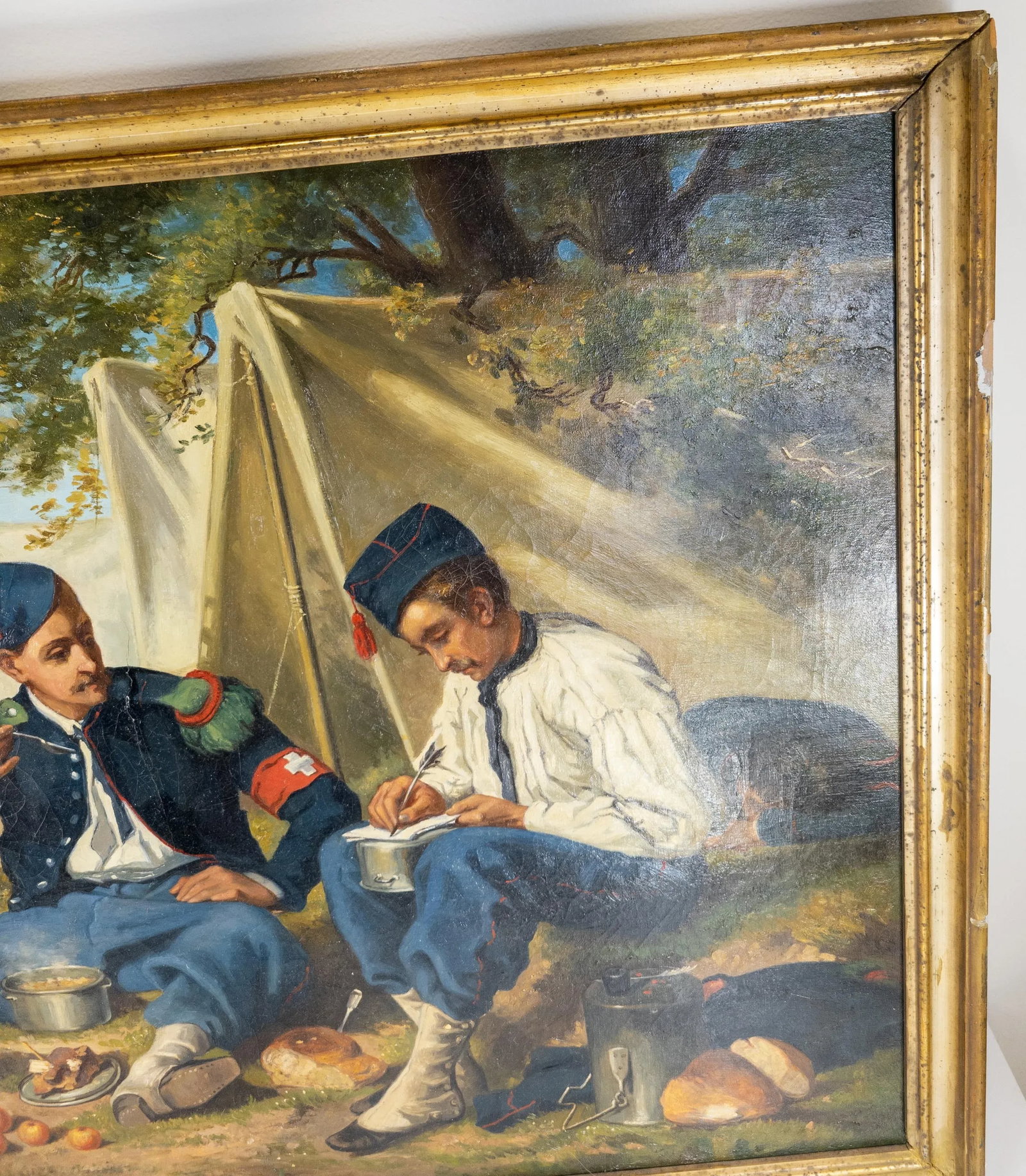 Oil on Canvas Painting of Franco-Prussian War by Auguste Bachelin - 3